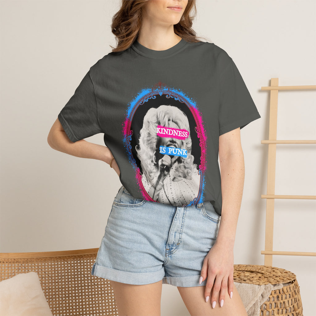 Kindness Is Punk Dolly Comfort Colors T-ShirtT-Shirt — Retro Punk Graphic Tee