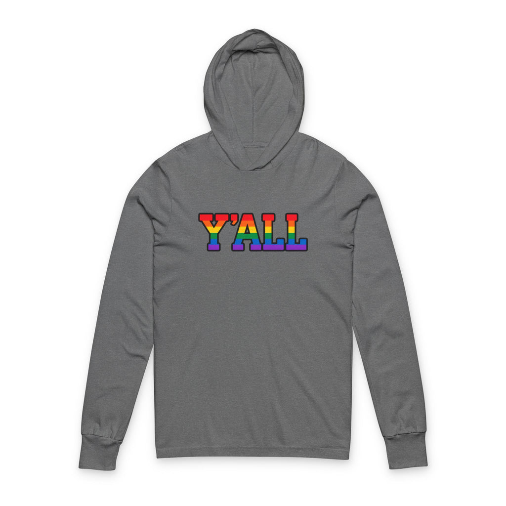 Y'ALL Rainbow Bella + Canvas Hoodie Tee Long Sleeve