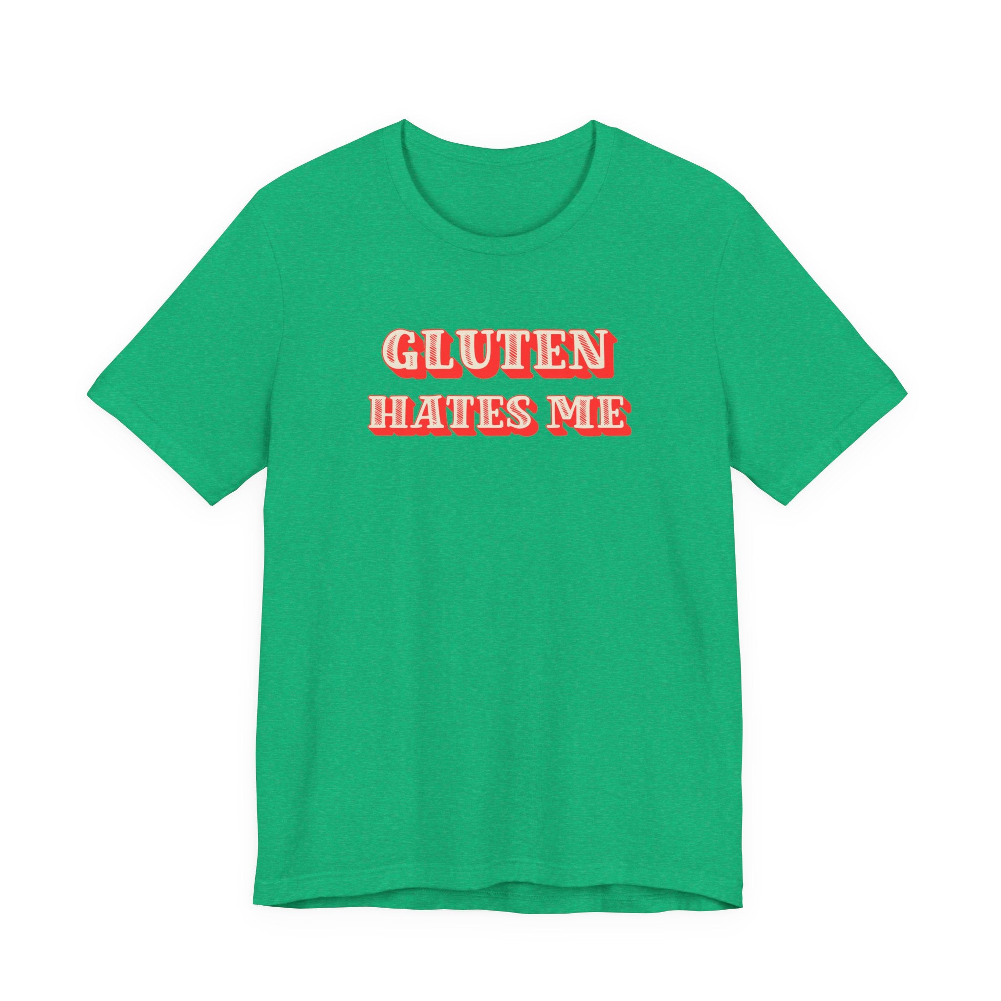 Gluten Hates Me Tee — Funny Celiac/Gluten-Free Shirt