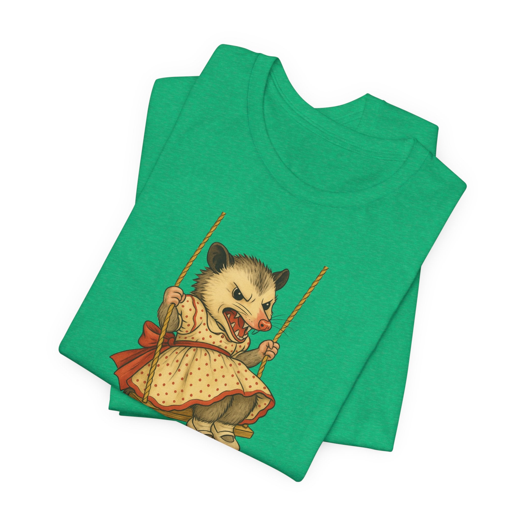 Graphic Tee — Vintage style Possum on Swing with "Do I look like a fucking people person?"