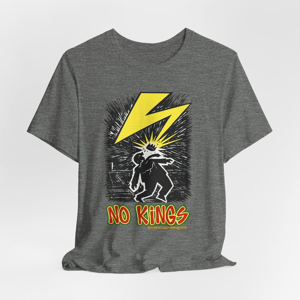 No Kings Lightning Bolt Bella + Canvas T-Shirt