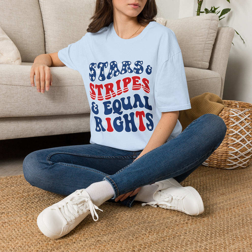 Stars & Stripes & Equal Rights Patriotic Gildan T‐Shirt