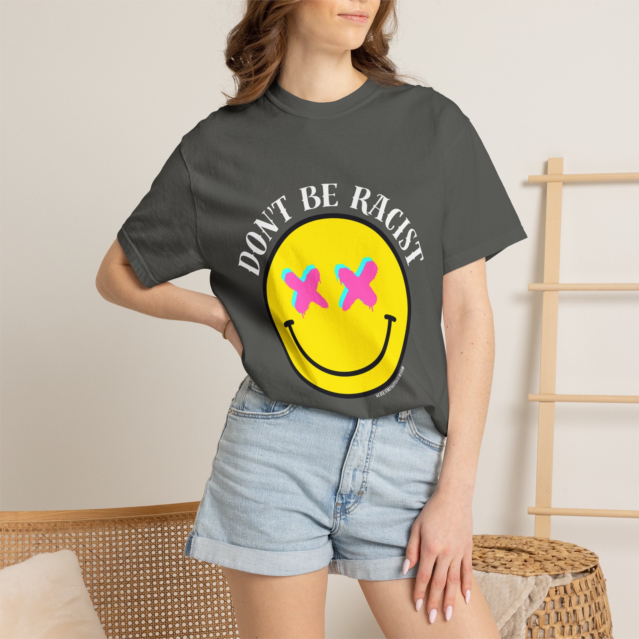 Don't Be Racist Mr. Smiley Comfort Colors T-Shirt