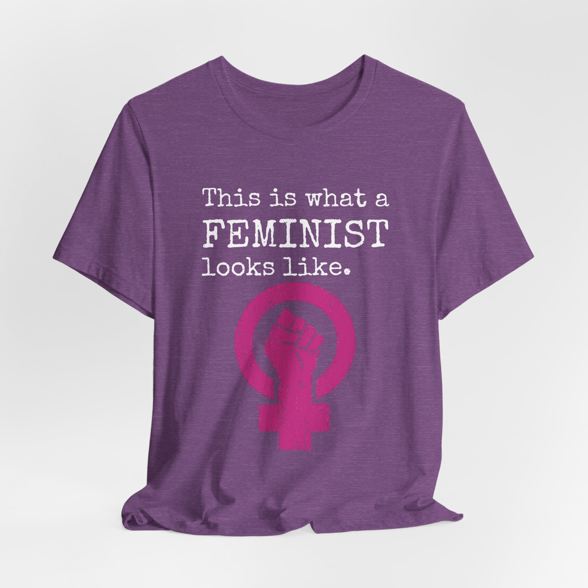 Feminist T‑Shirt — “This Is What a FEMINIST Looks Like” Pink Symbol Tee