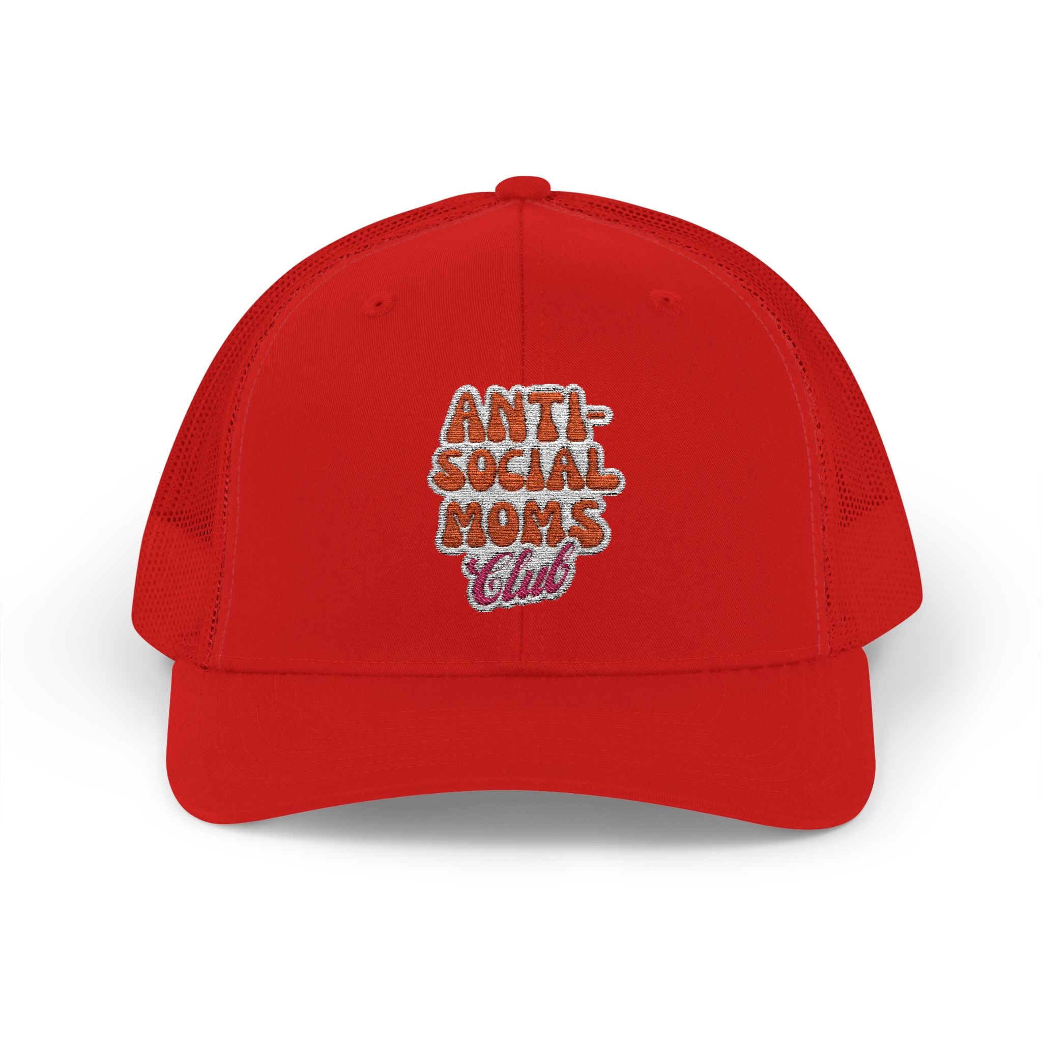 Anti-Social Mom's Club Embroidered Snapback Trucker Cap