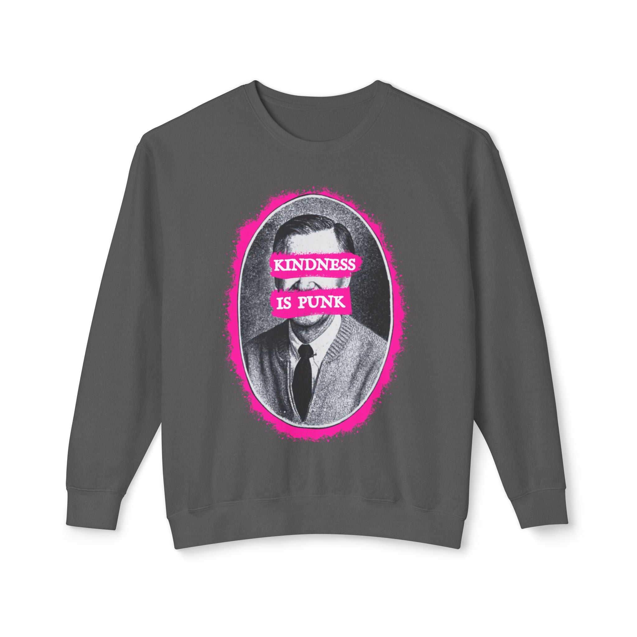 Mr Roger's "Kindness Is Punk" Comfort Colors Crewneck Sweatshirt — Lightweight