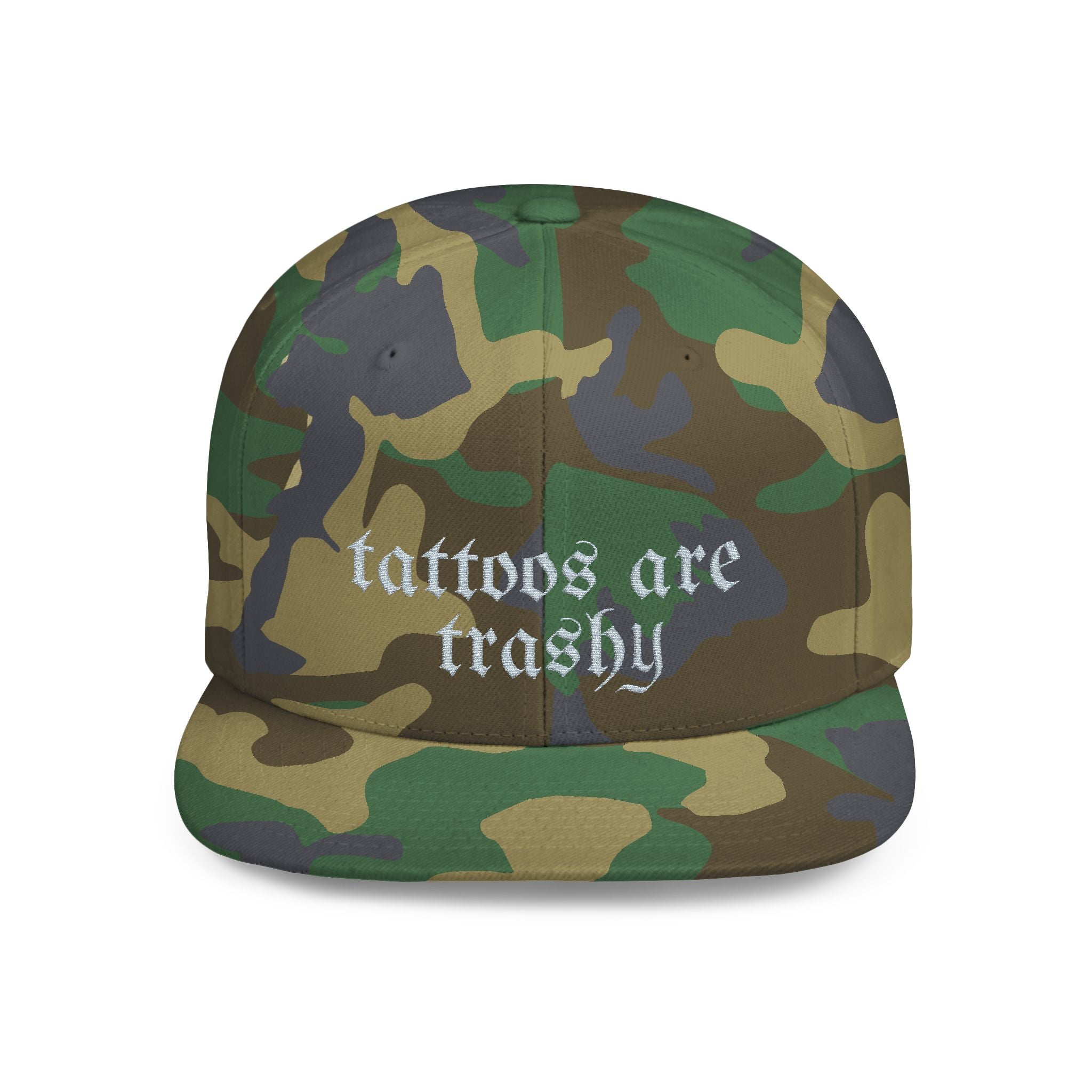 Tattoos Are Trashy Embroidered Cap