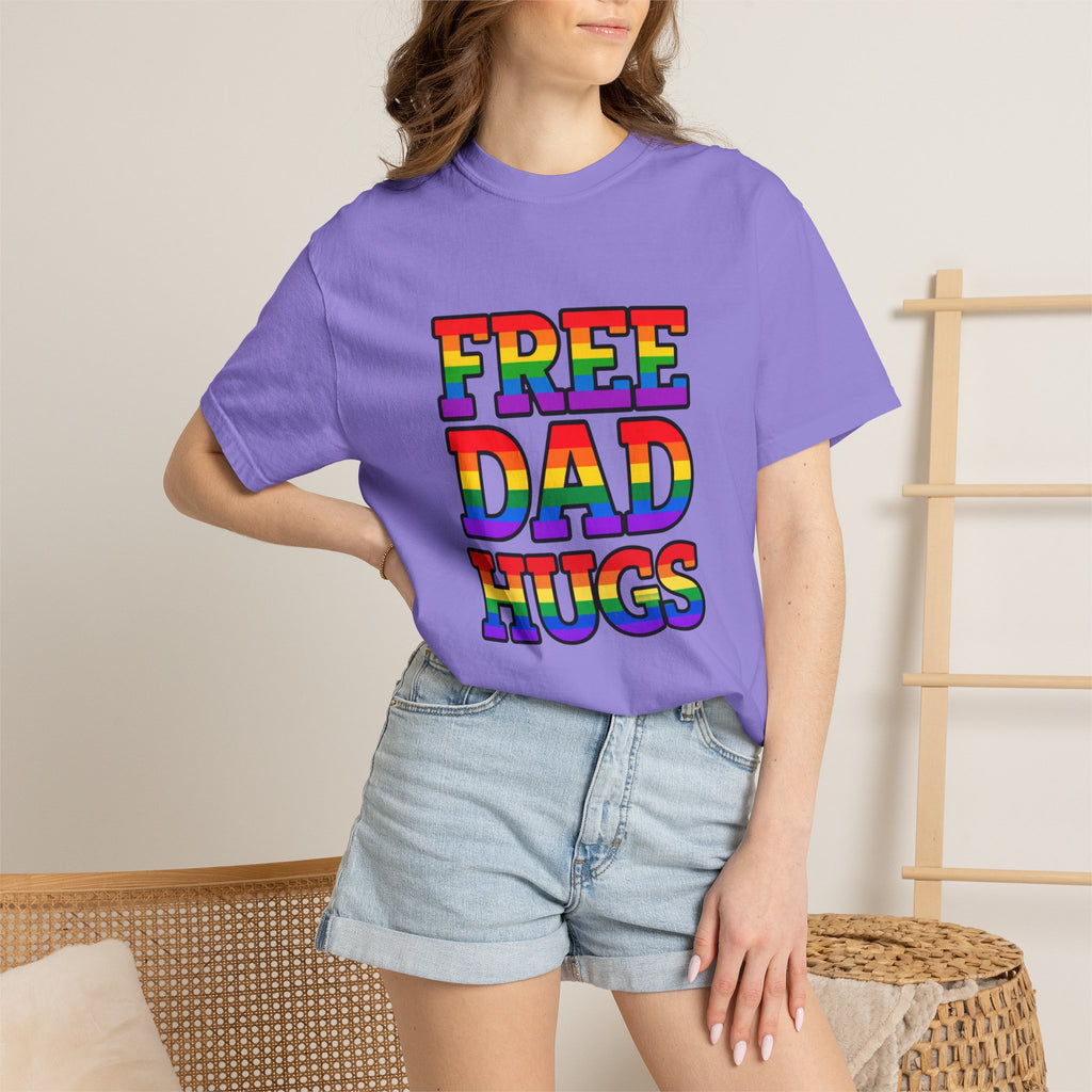 Free Dad Hugs Rainbow Pride Comfort Colors T-Shirt