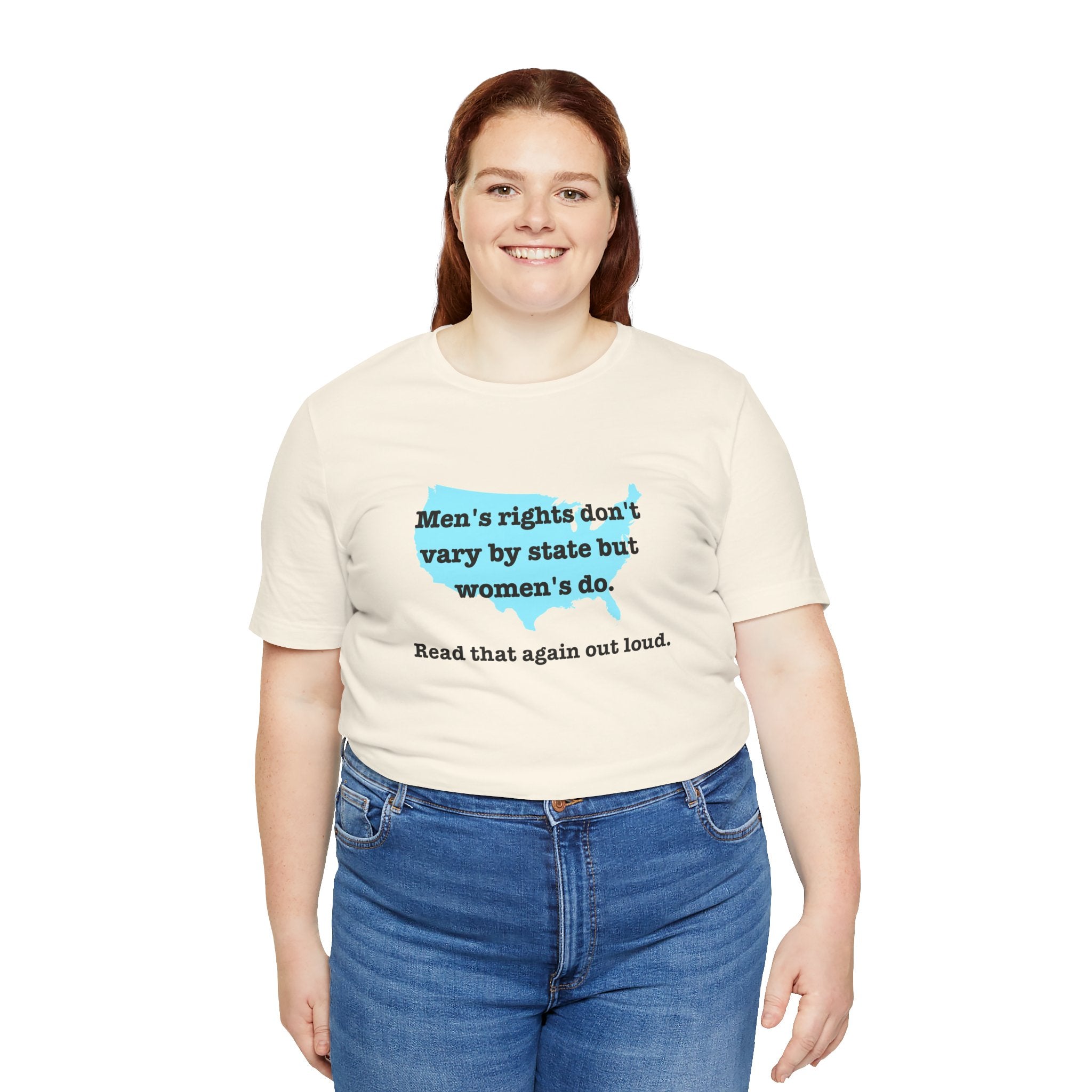 Men's Rights Don't Vary By State But Women's Do Vintage Feminist GraphicBella + Canvas T-Shirt