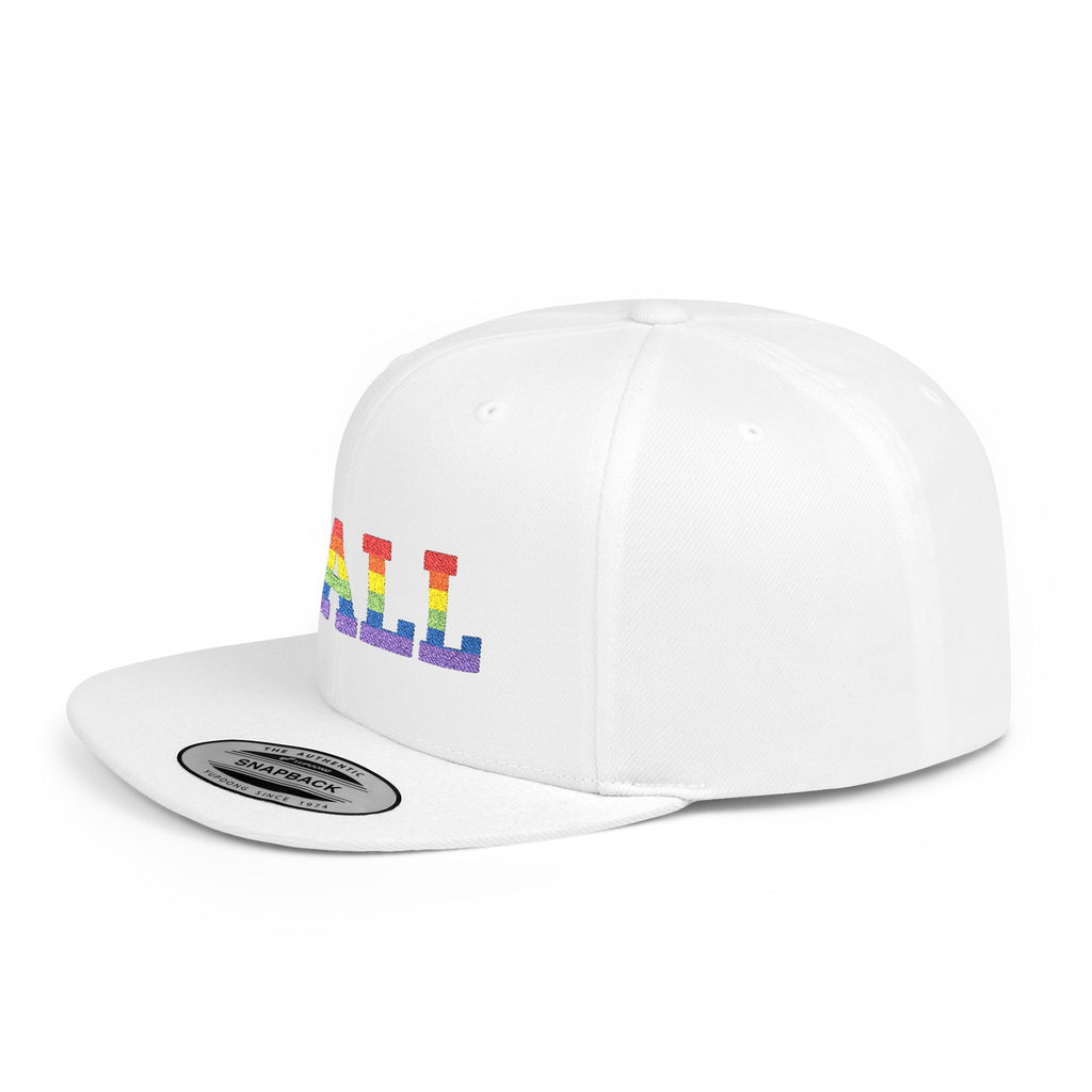 Rainbow "Y'ALL" Pride Flat Bill Snapback Hat