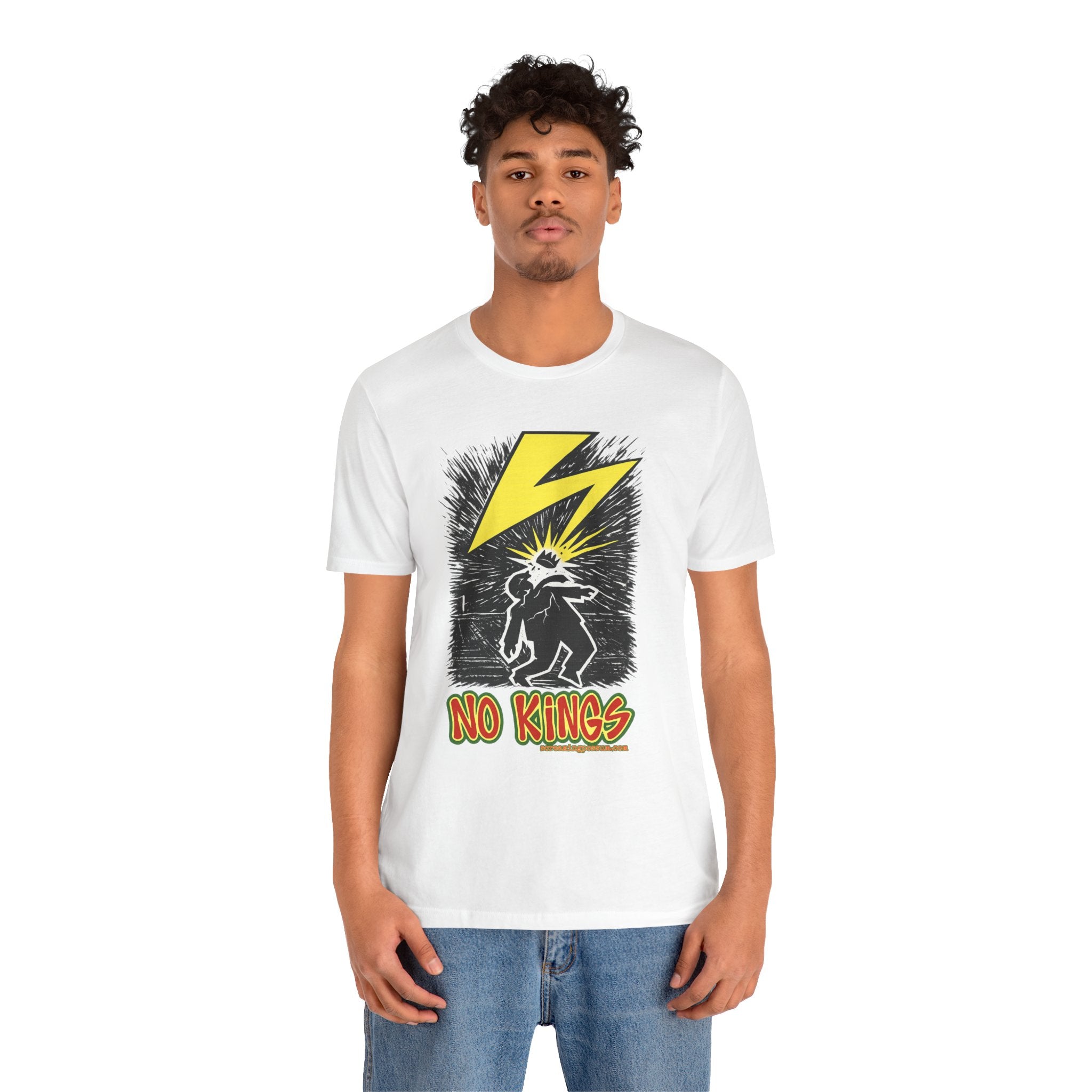 No Kings Lightning Bolt Bella + Canvas T-Shirt