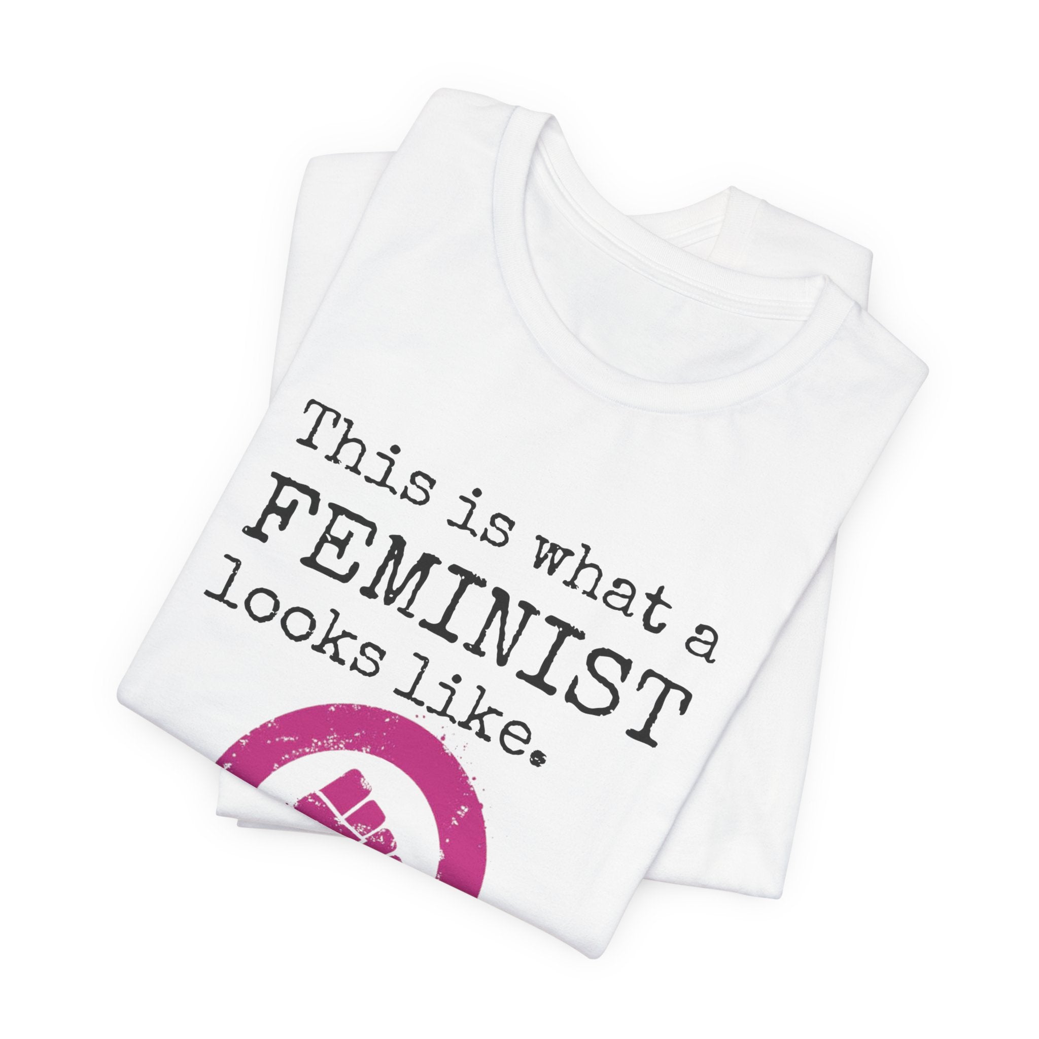 Feminist T‑Shirt — “This Is What a FEMINIST Looks Like” Pink Symbol Tee
