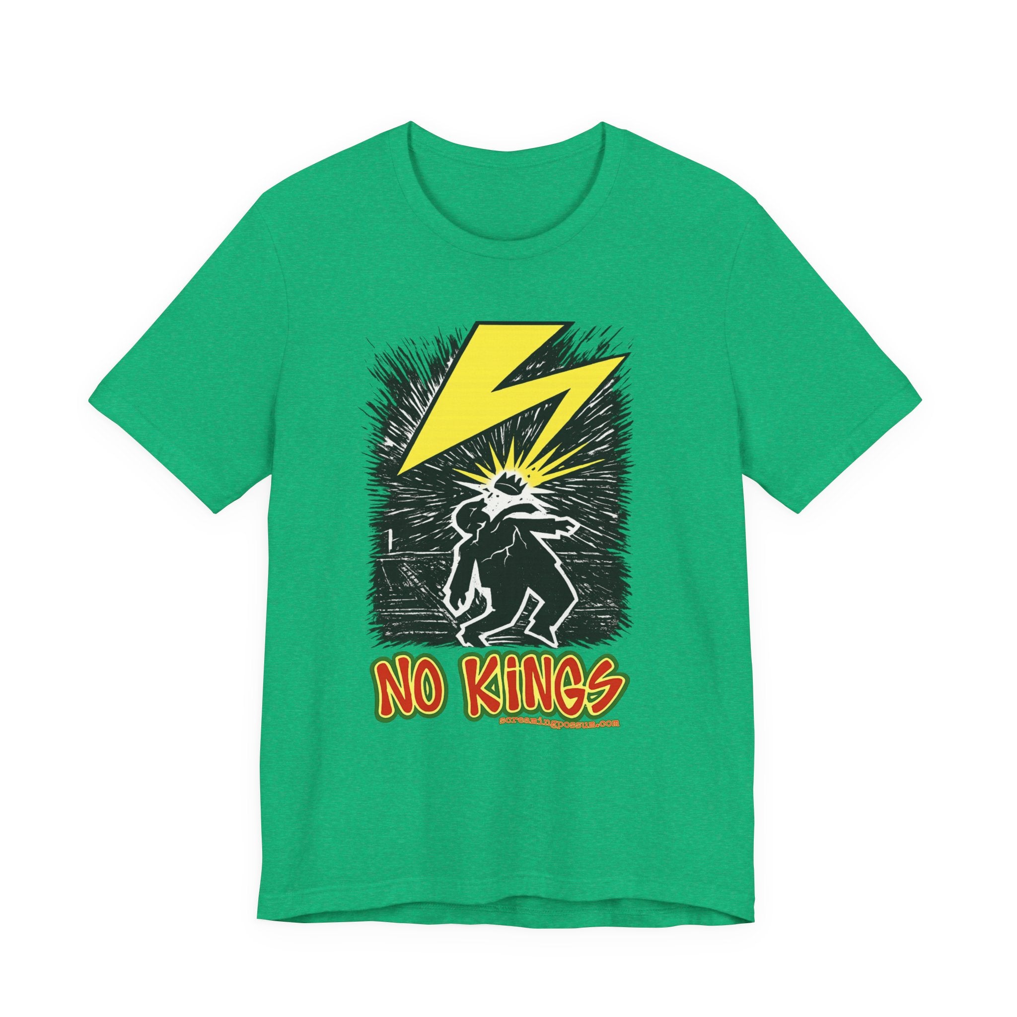 No Kings Lightning Bolt Bella + Canvas T-Shirt