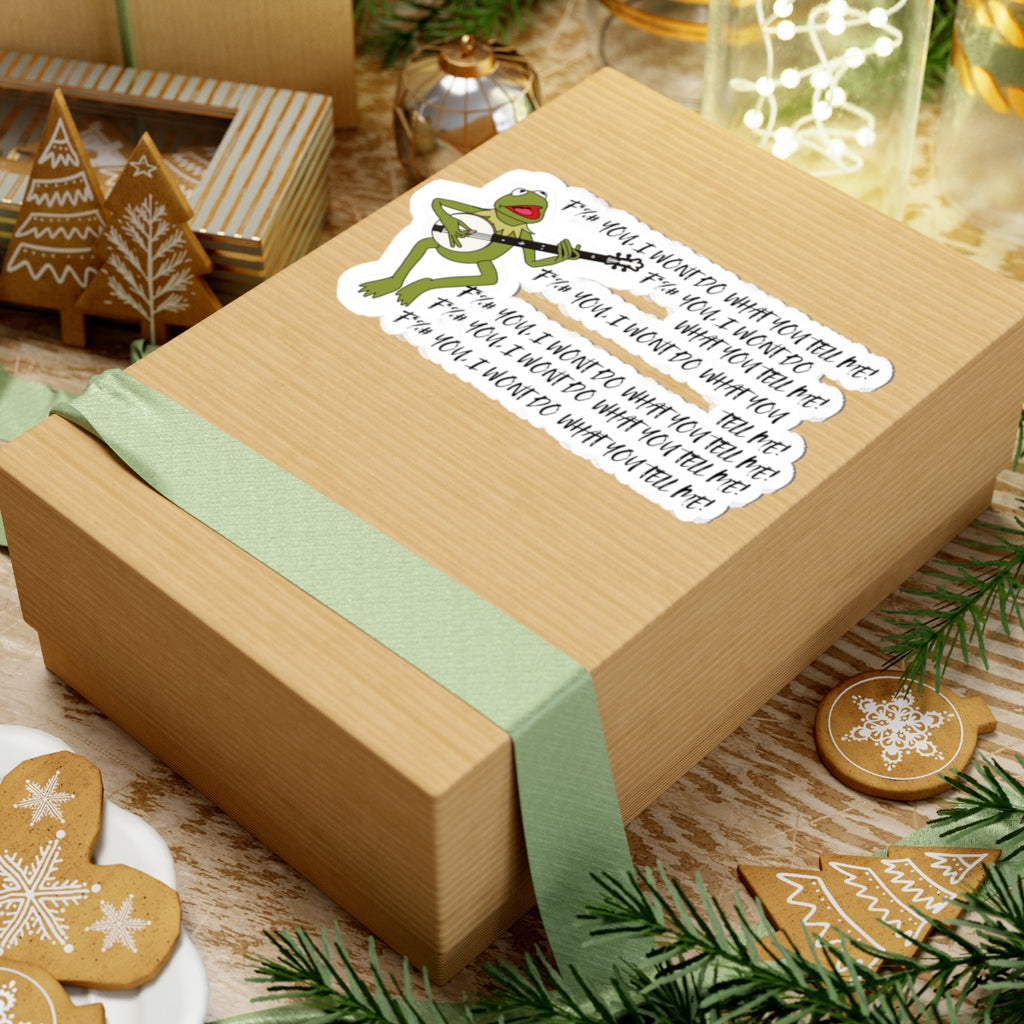 Kermit sings Rage Against The MachineKiss-Cut Stickers, funny Music Stickers, Vinyl Decals, Gift Musicians, Laptop Stickers