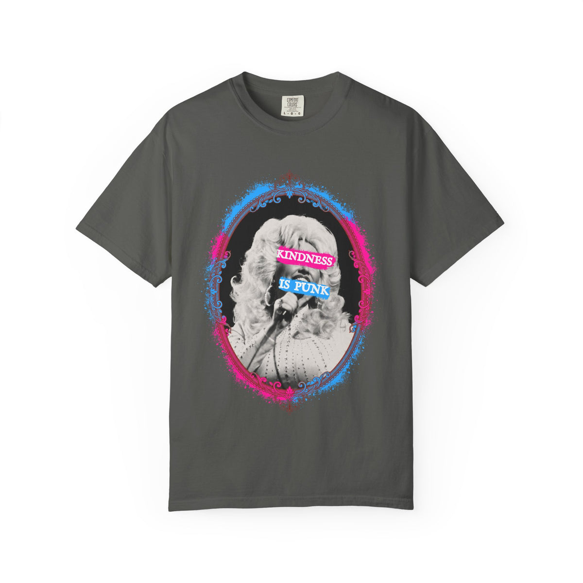 Kindness Is Punk Dolly Comfort Colors T-Shirt — Retro Punk Graphic Tee