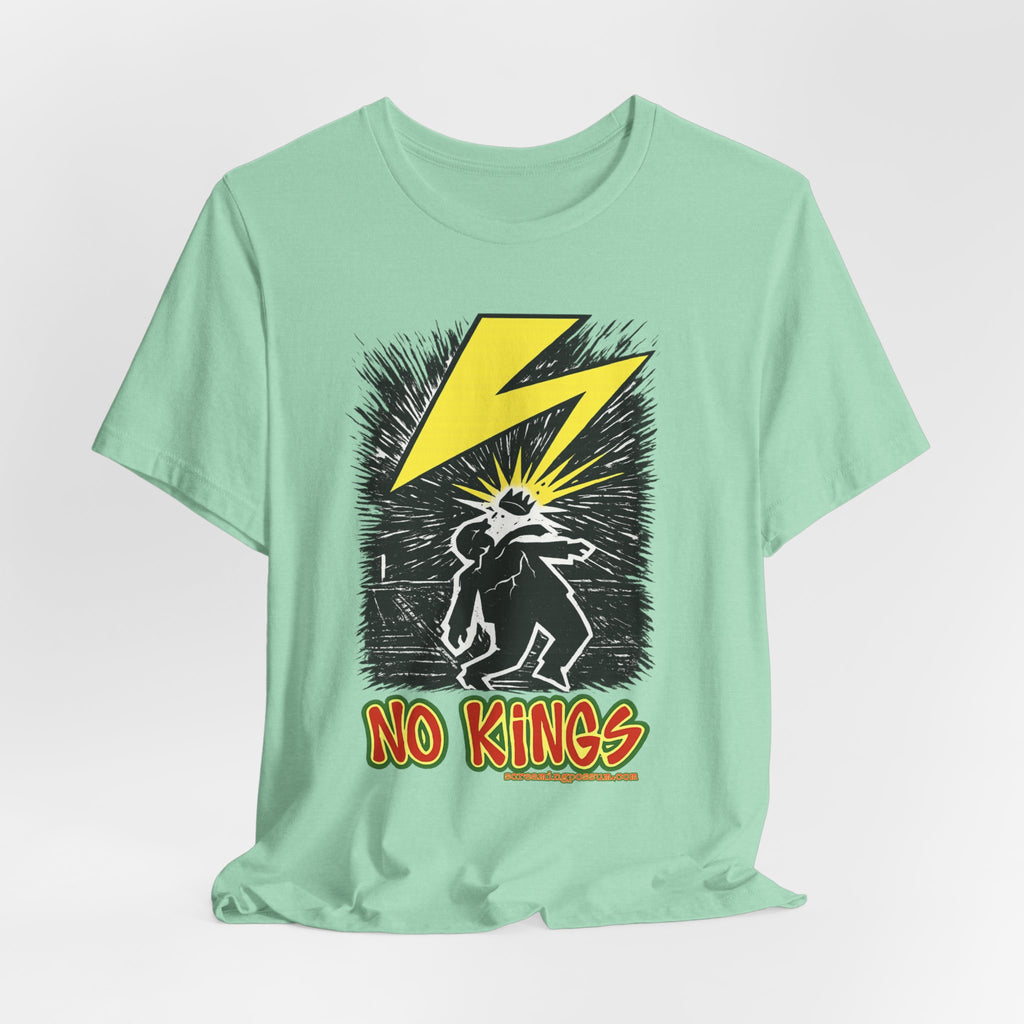 No Kings Lightning Bolt Bella + Canvas T-Shirt