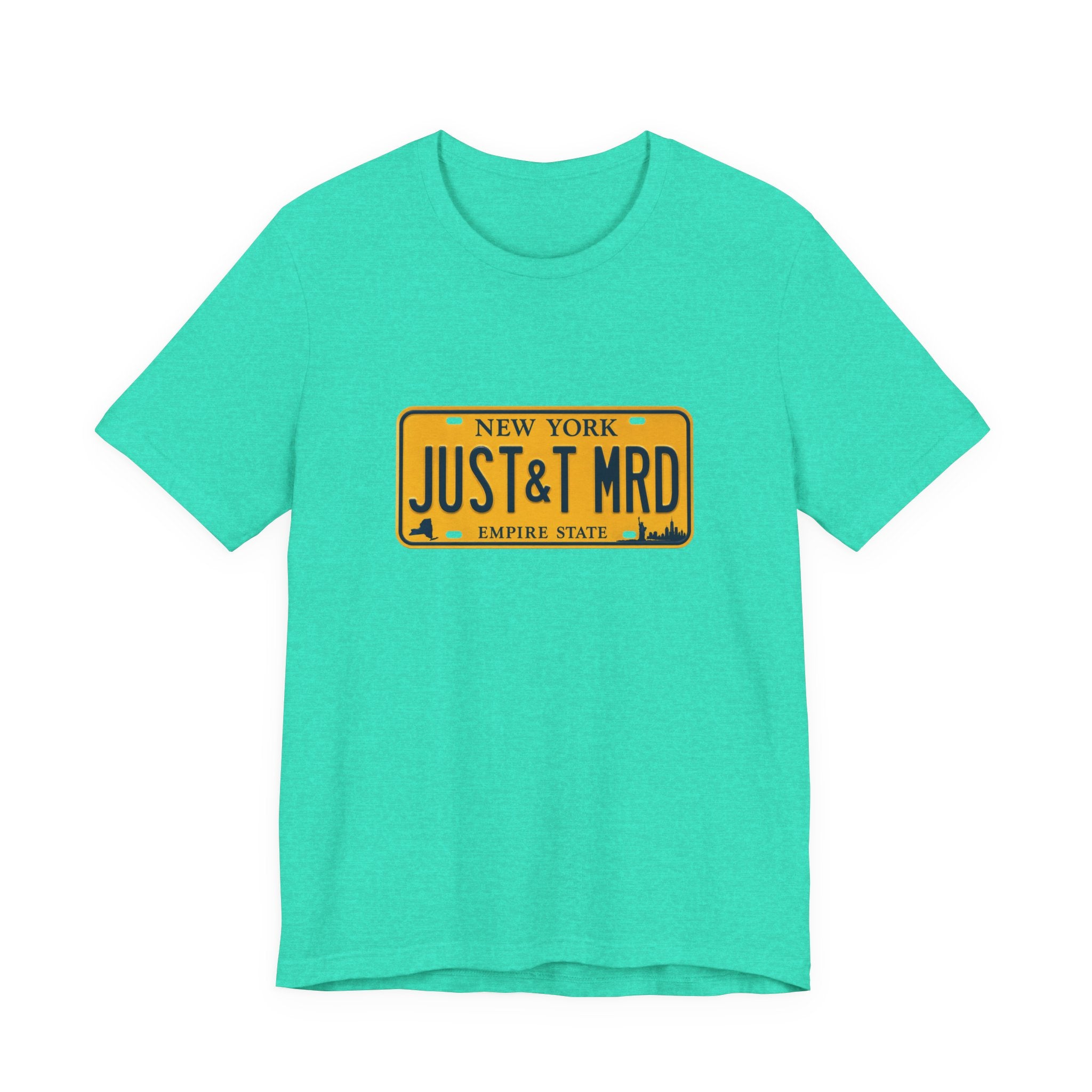 New York 'JUST&T MRD' License Plate T-Shirt — Vintage Empire State Graphic Tee