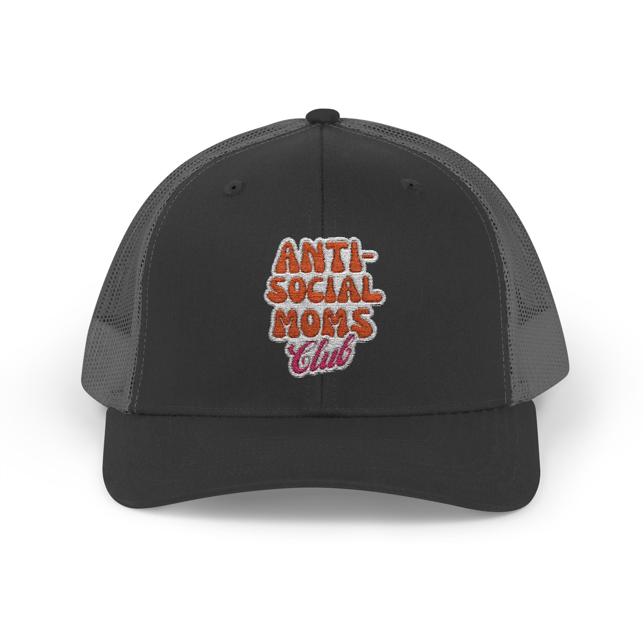 Anti-Social Mom's Club Embroidered Snapback Trucker Cap