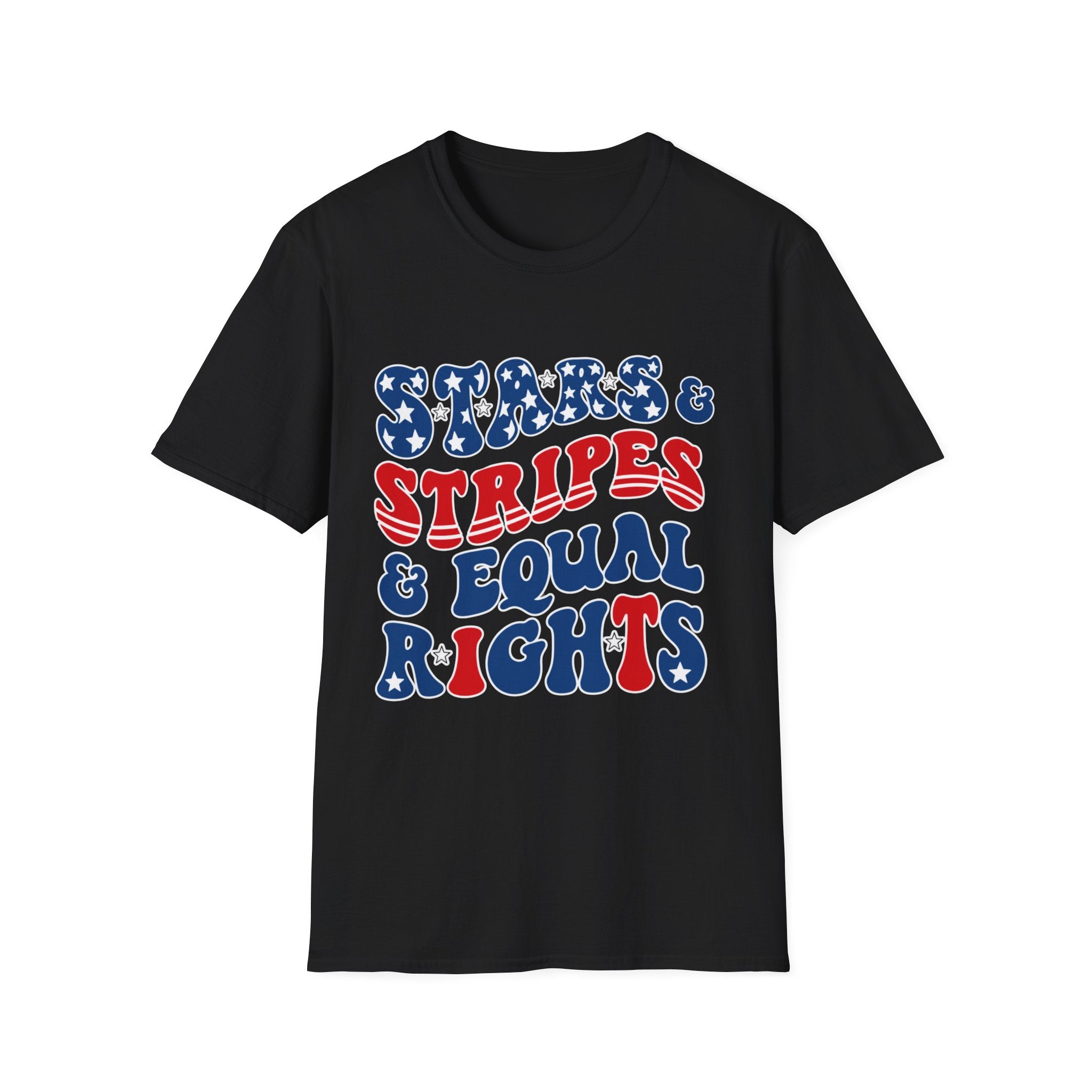 Stars & Stripes & Equal Rights Patriotic Gildan T‐Shirt