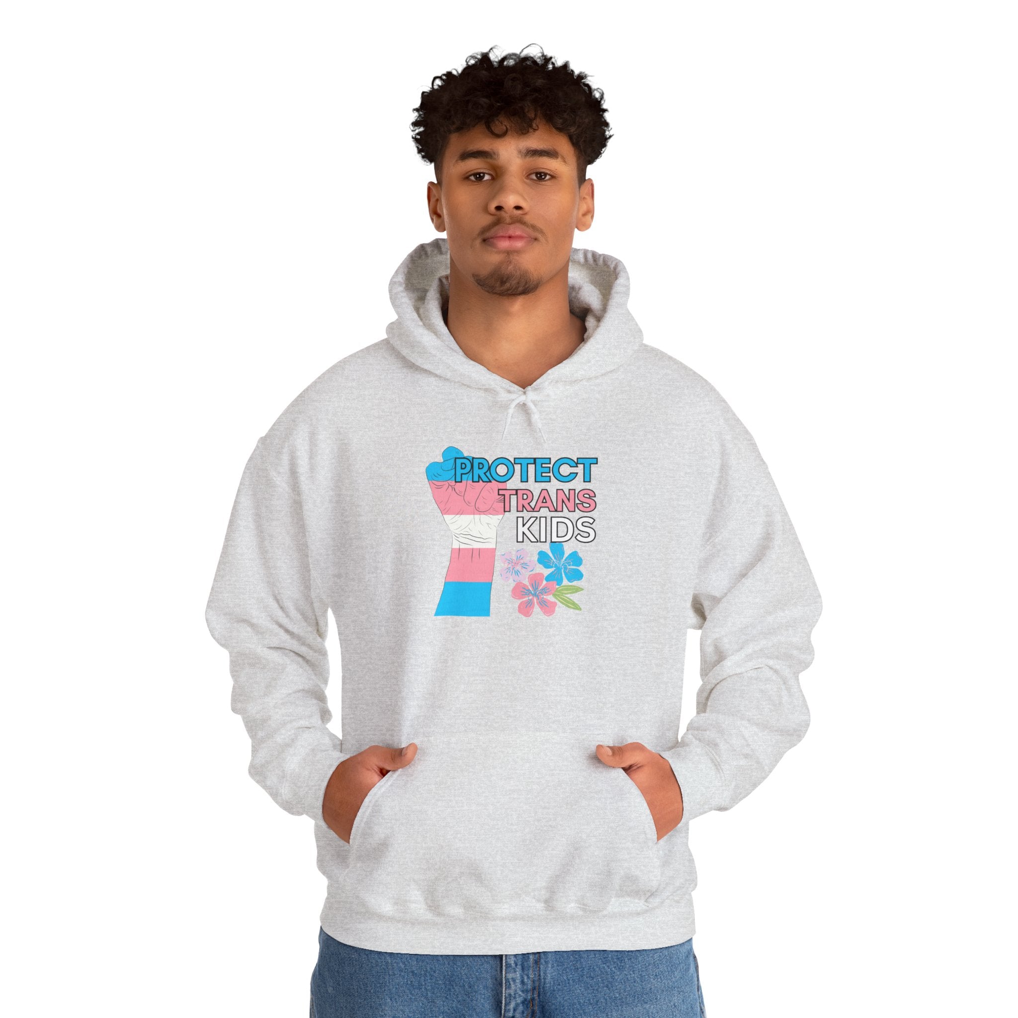 Protect Trans Kids Hoodie on Gildan Hooded Sweatshirt