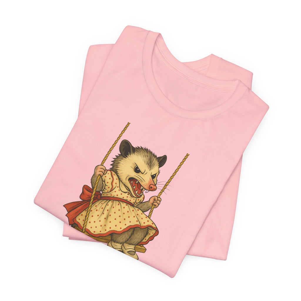 Graphic Tee — Vintage style Possum on Swing with "Do I look like a fucking people person?"