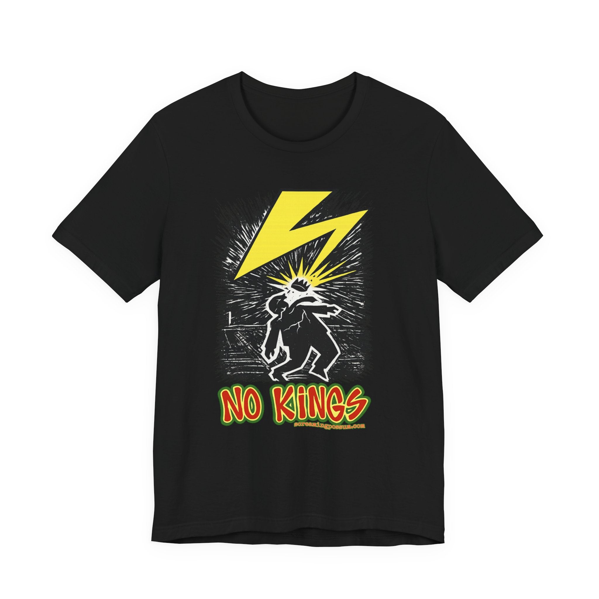No Kings Lightning Bolt Bella + Canvas T-Shirt
