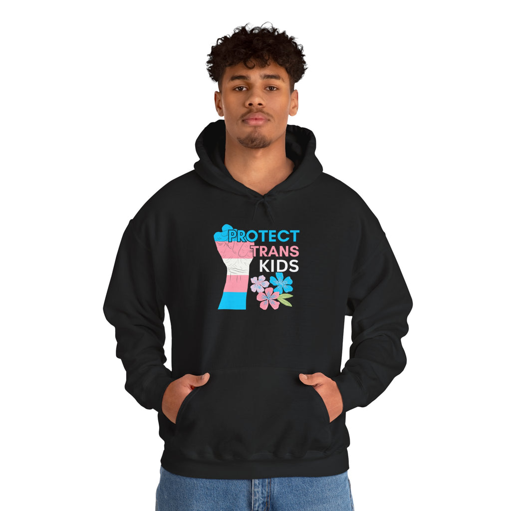 Protect Trans Kids Hoodie on Gildan Hooded Sweatshirt