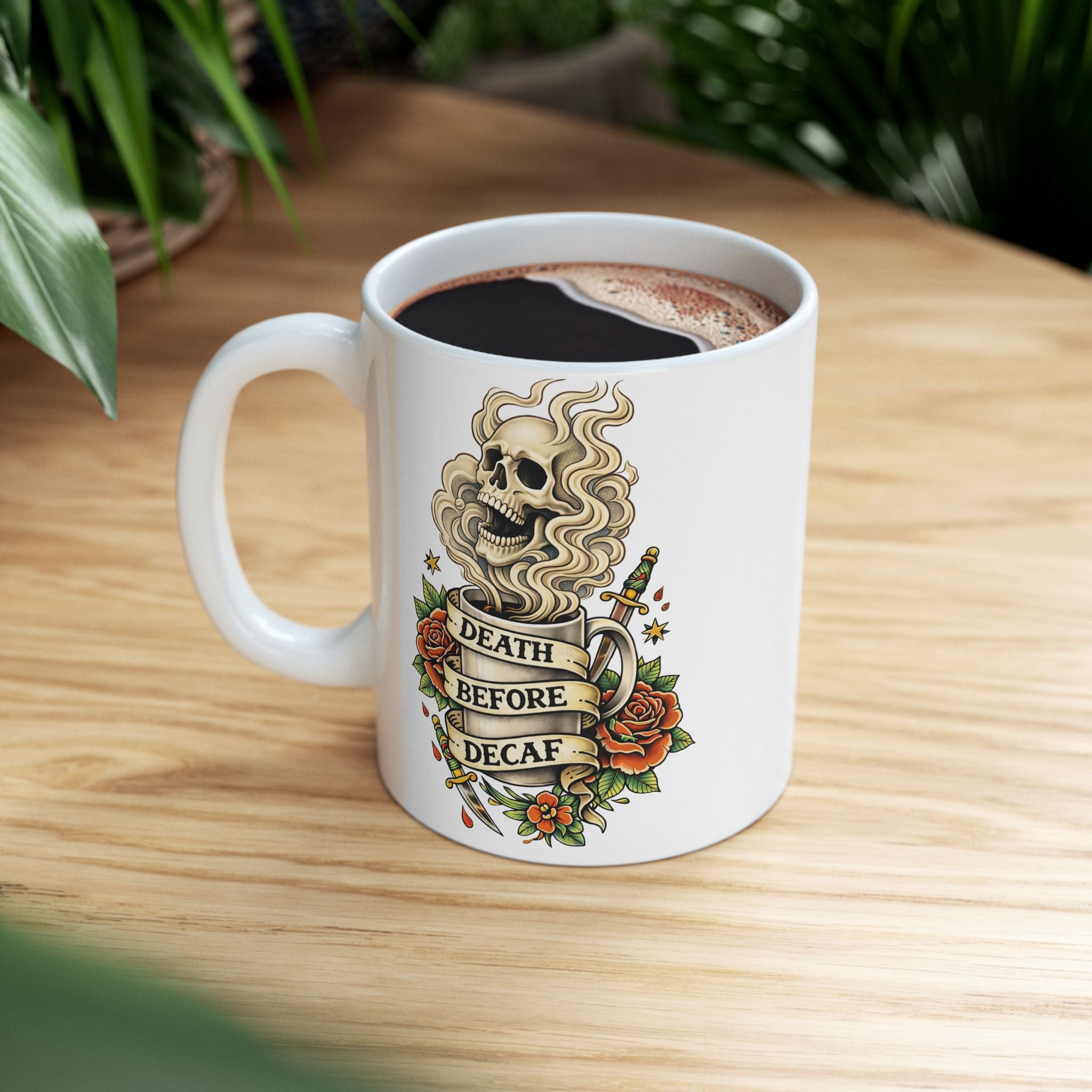 Death Before Decaf Coffee Mug