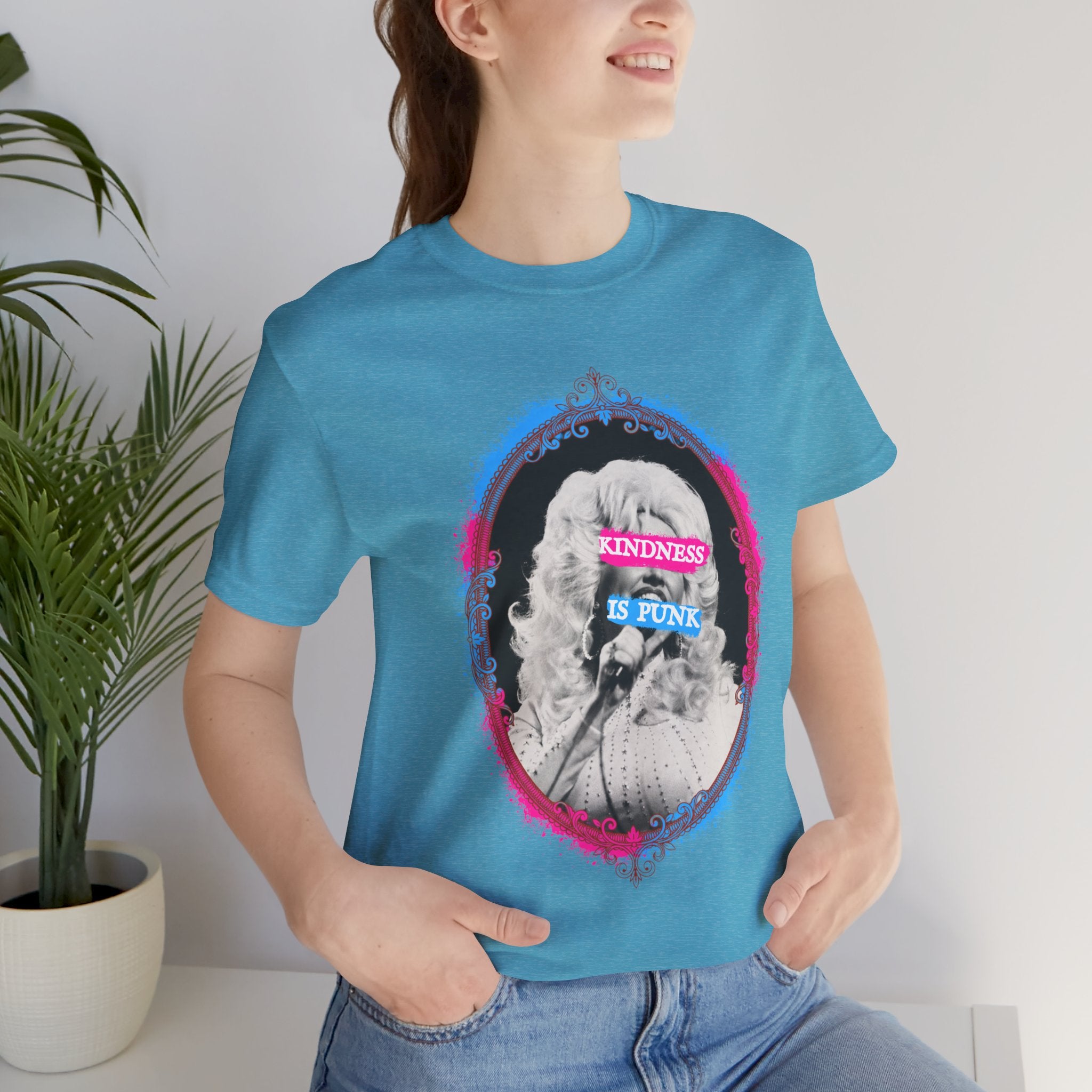 Kindness Is Punk Dolly Bella + Canvas T-Shirt - Vintage Punk Graphic Tee