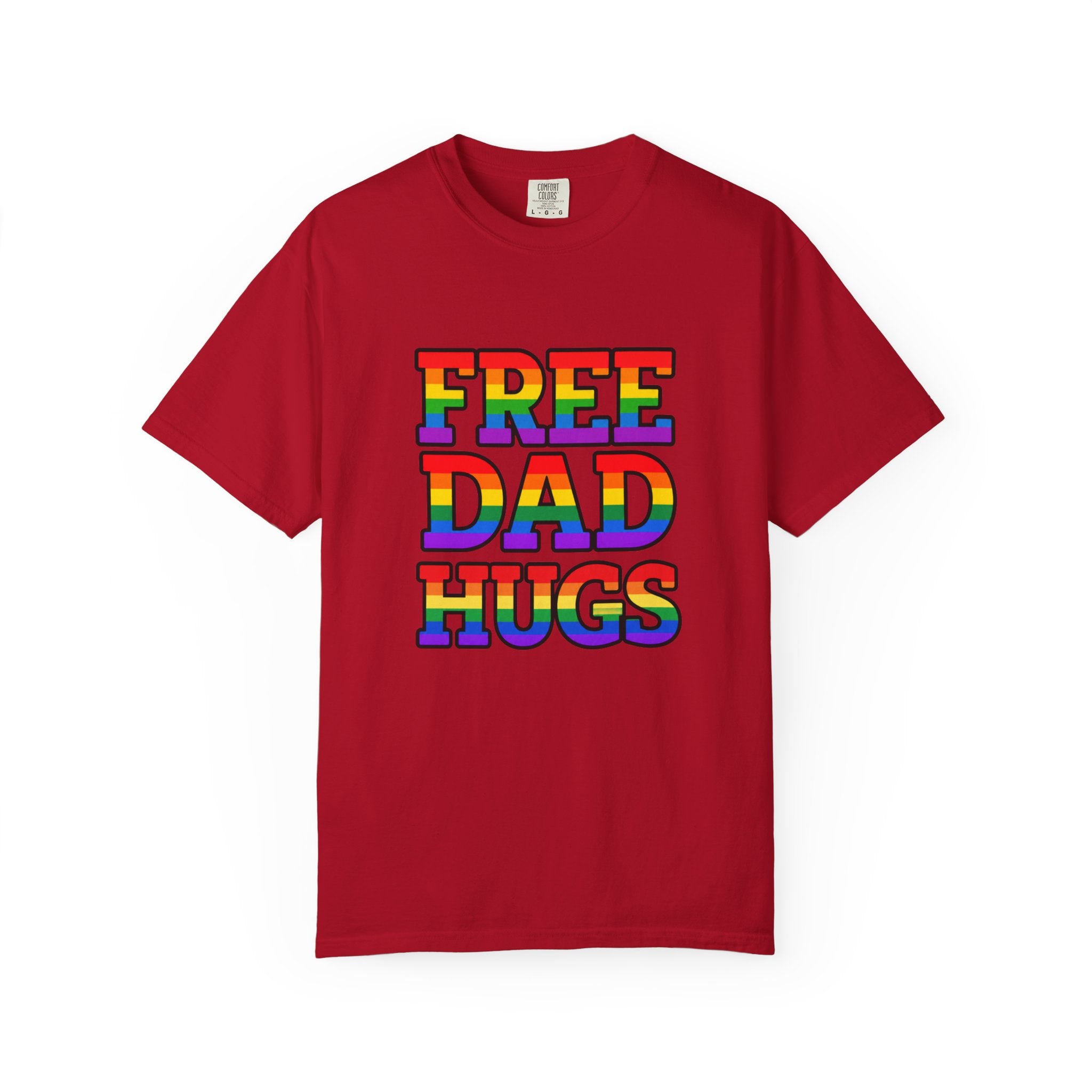 Free Dad Hugs Rainbow Pride Comfort Colors T-Shirt