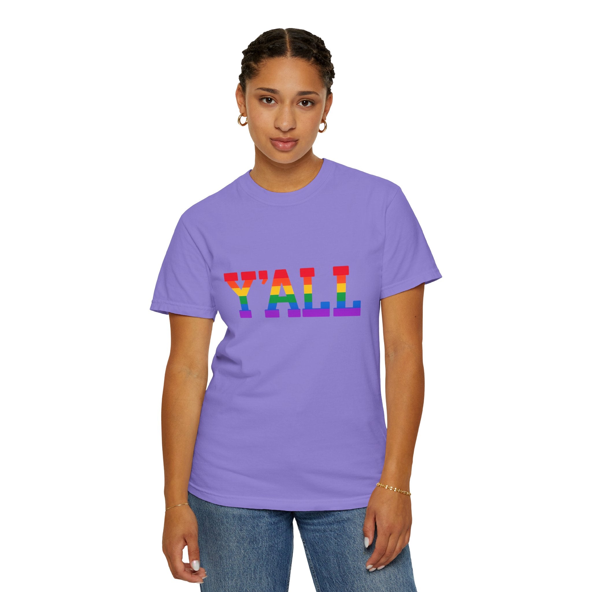 Y'ALL Rainbow Pride Comfort Colors T-Shirt