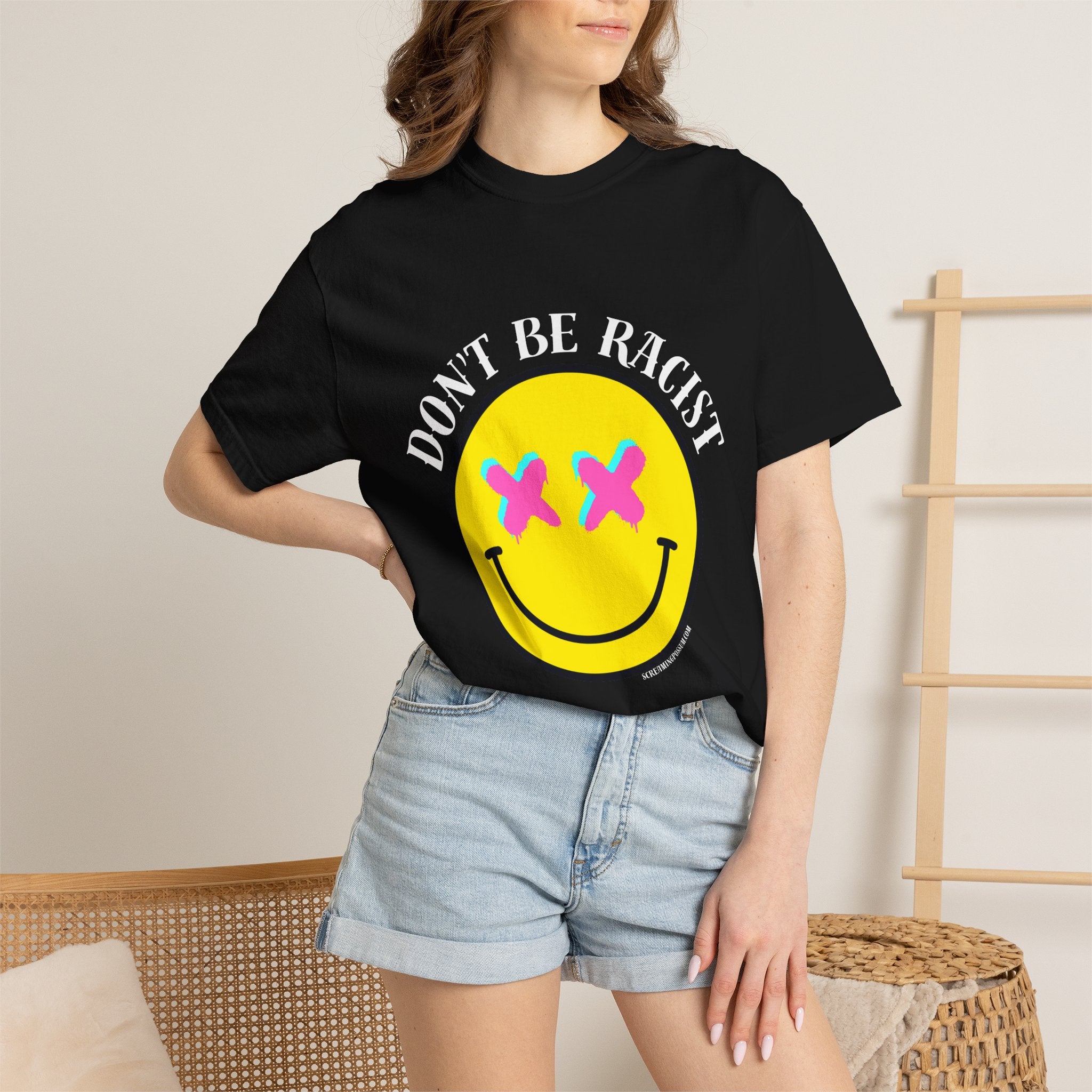 Don't Be Racist Mr. Smiley Comfort Colors T-Shirt
