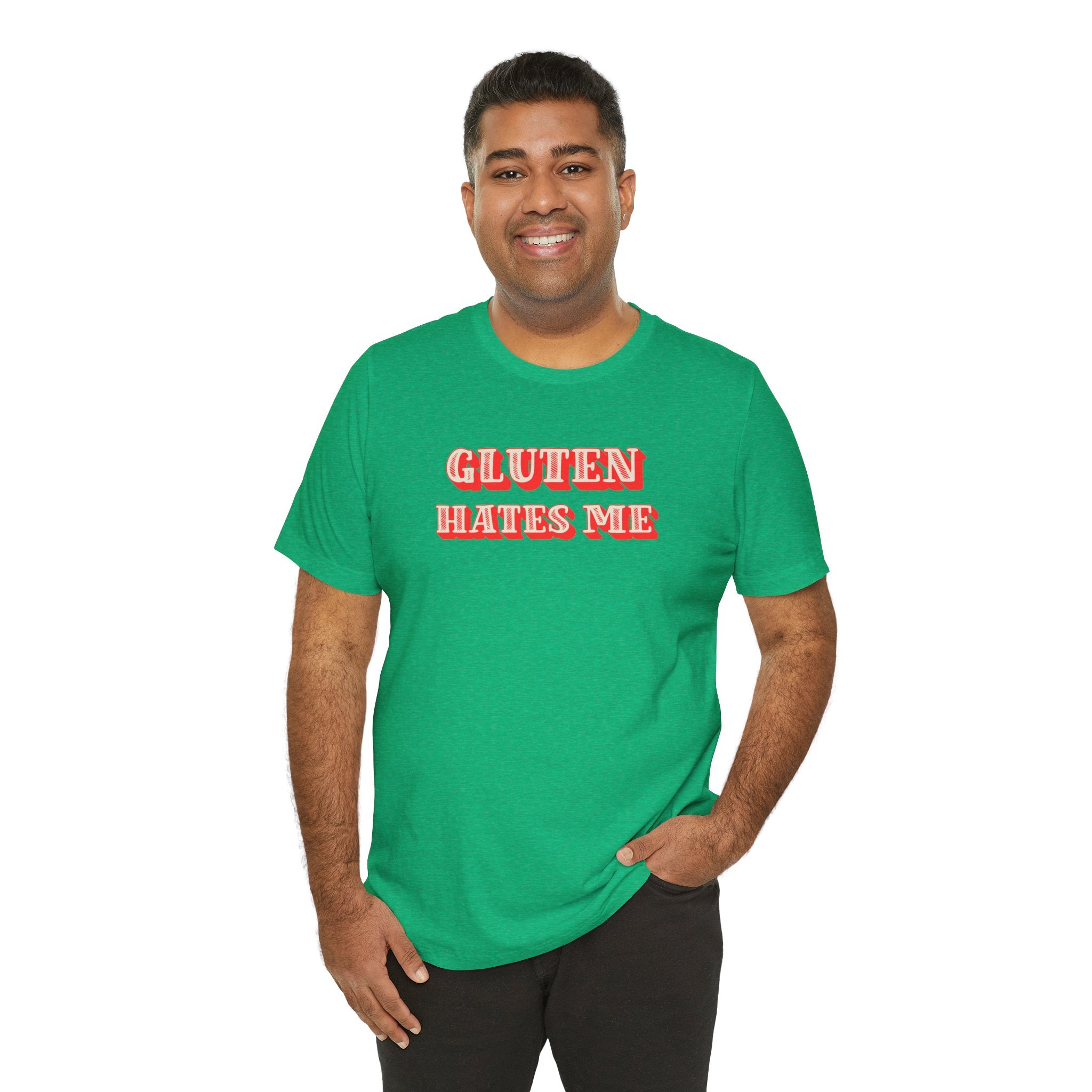 Gluten Hates Me Tee — Funny Celiac/Gluten-Free Shirt