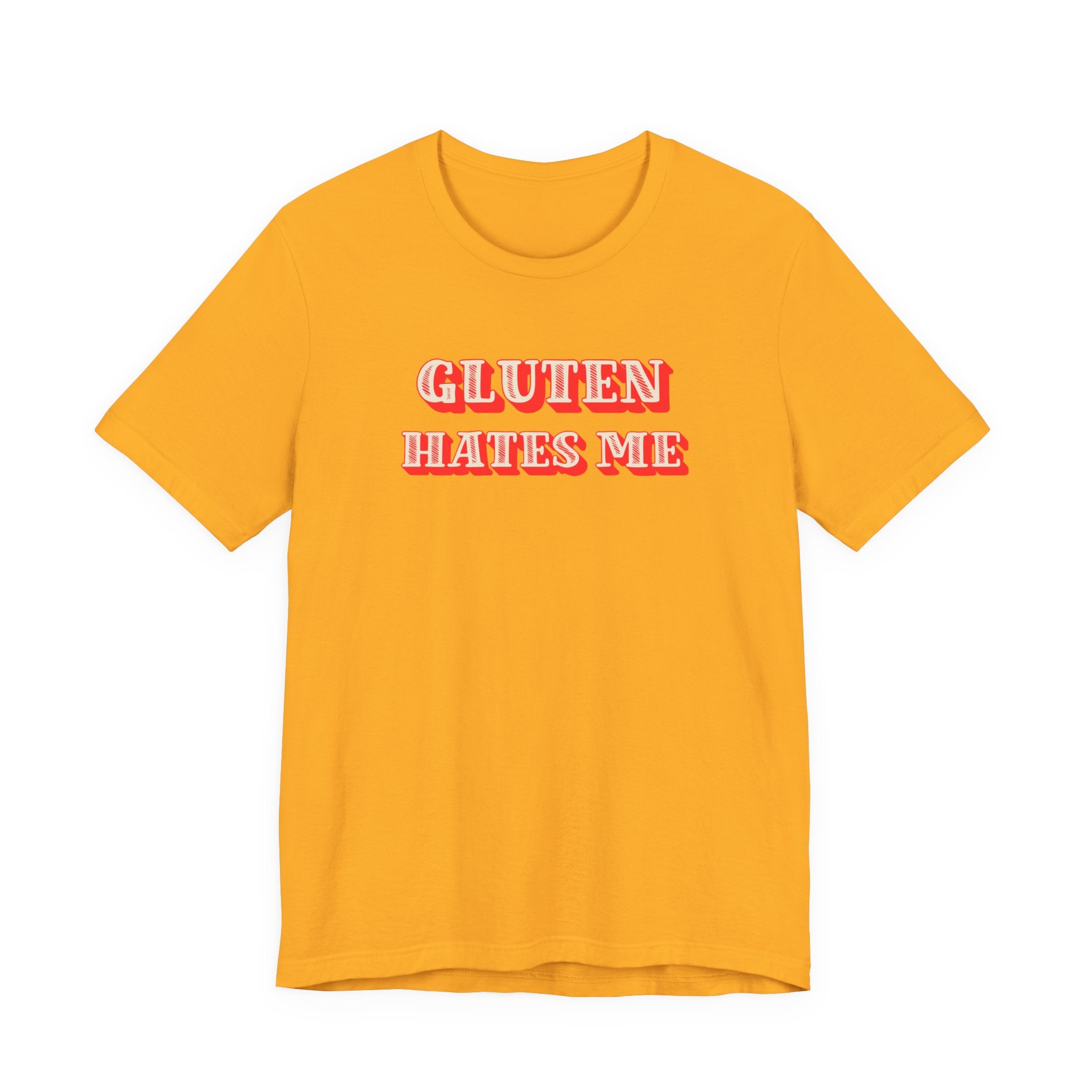 Gluten Hates Me Tee — Funny Celiac/Gluten-Free Shirt