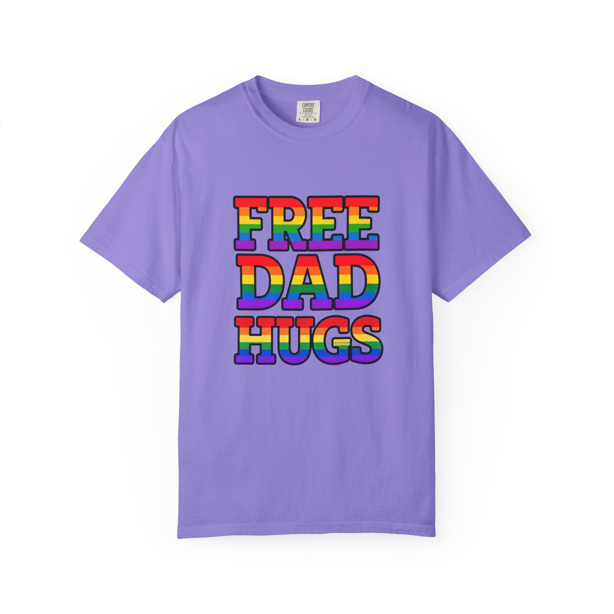 Free Dad Hugs Rainbow Pride Comfort Colors T-Shirt