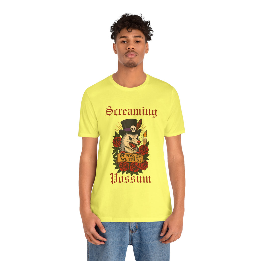 IN Possum We Trust Tattoo Tee — Screaming Possum Voodoo Possum T-Shirt