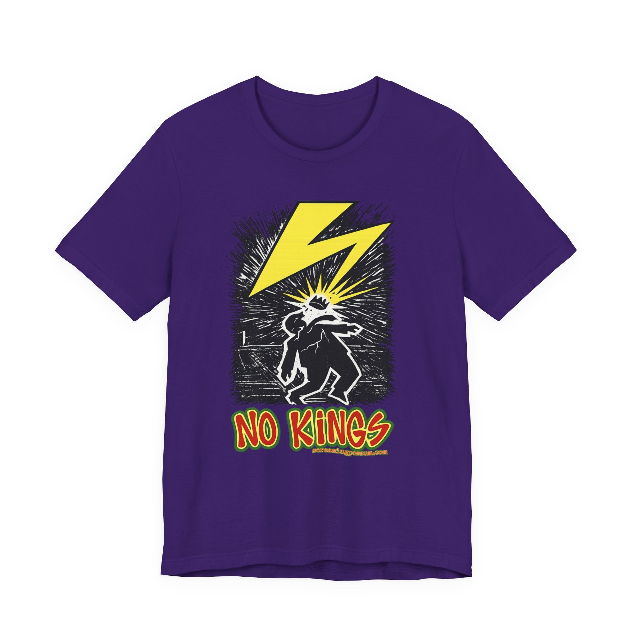 No Kings Lightning Bolt Bella + Canvas T-Shirt