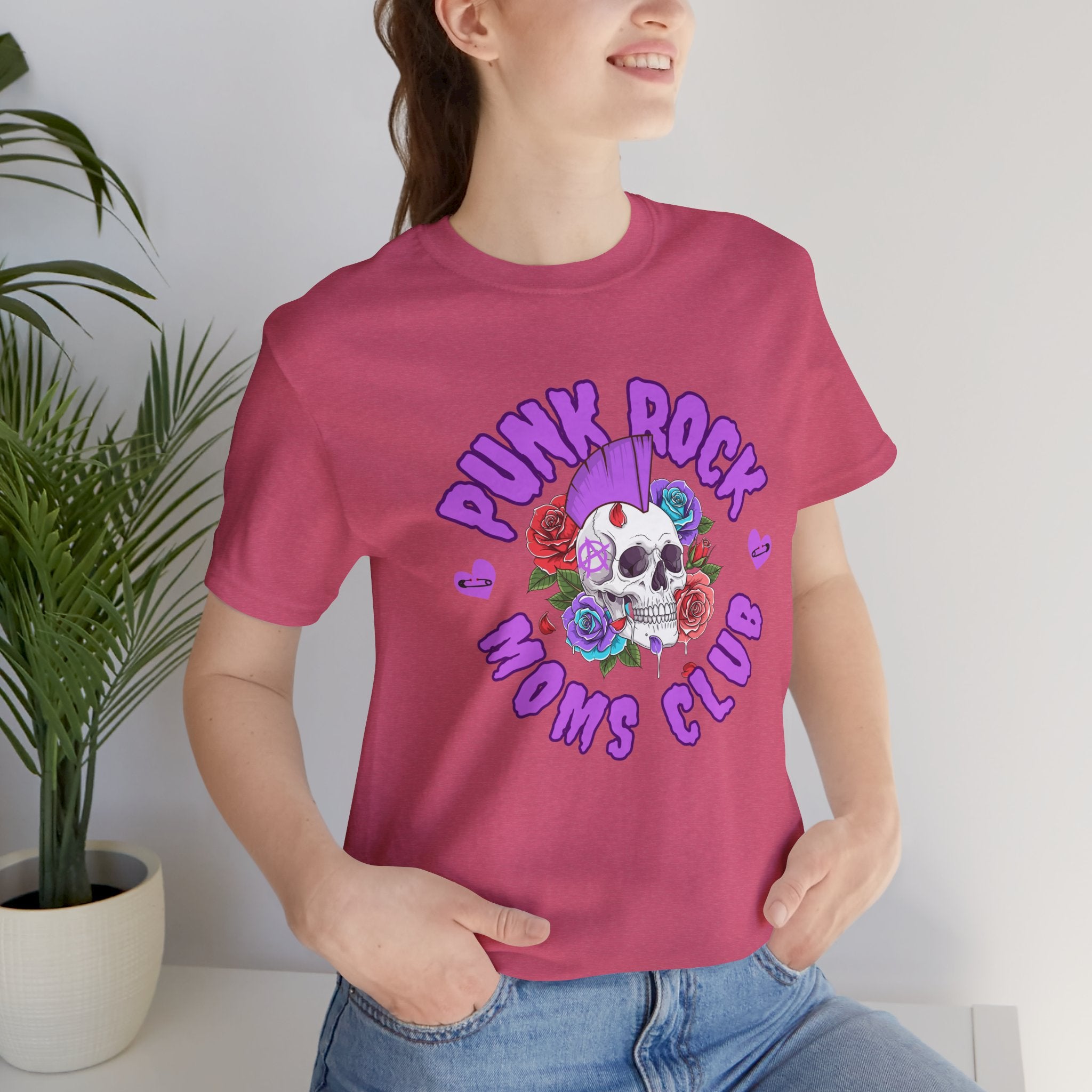 Punk Rock Moms Club — Skull & Roses Bella + Canvas T-Shirt