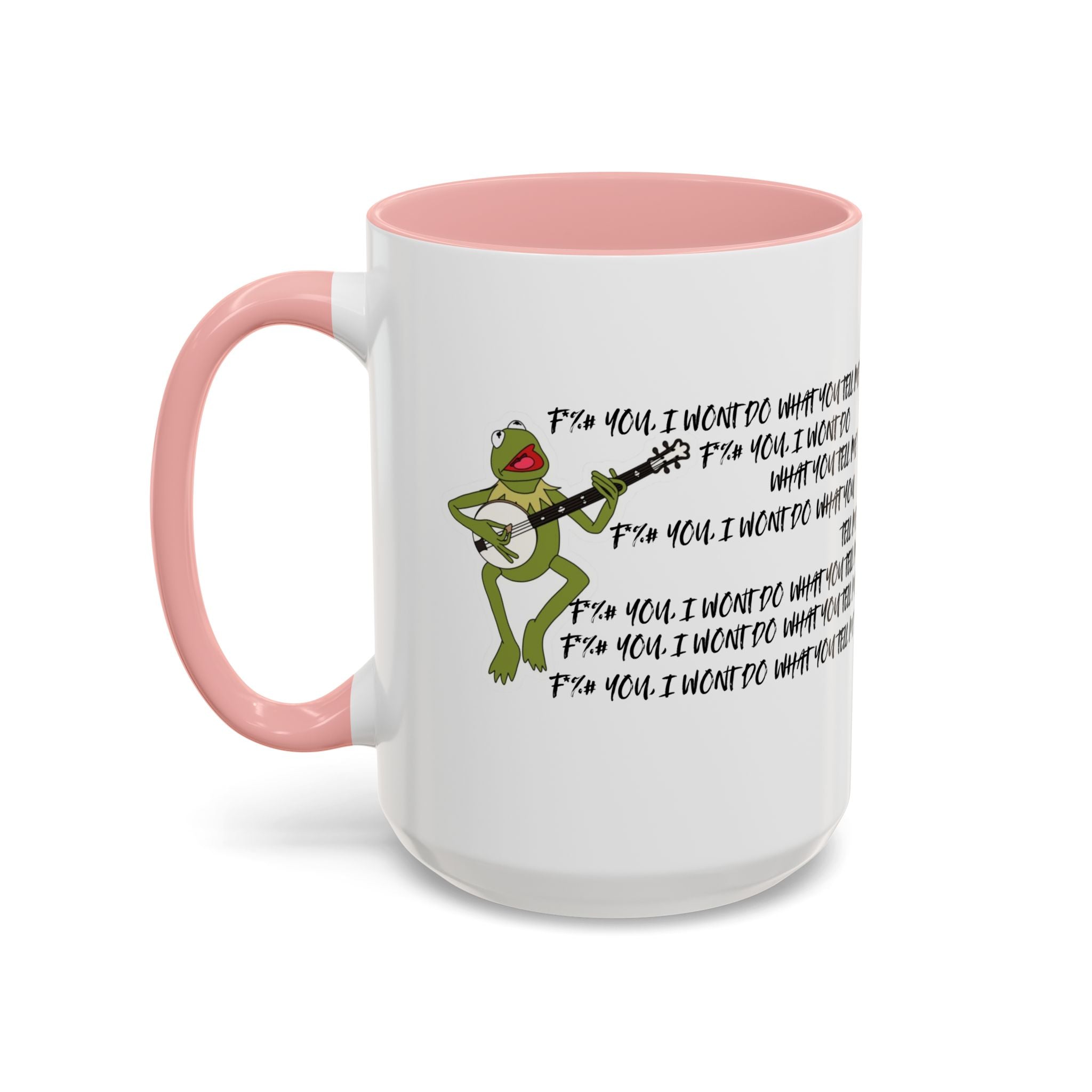 Kermit Sings RATM Killing In The Name Coffee Mug - Perfect for Music Lovers, Unique Gift, Coffee Lover,