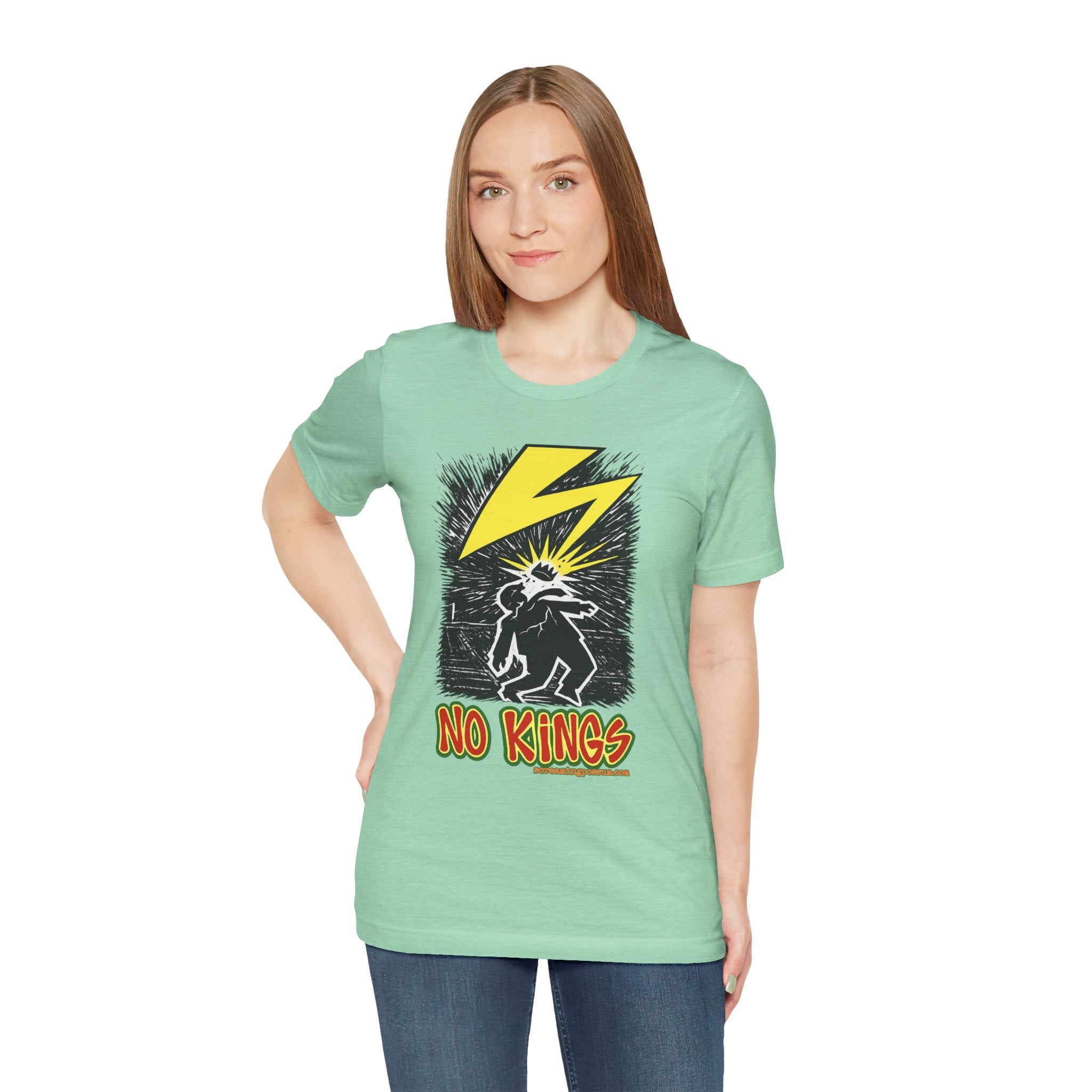 No Kings Lightning Bolt Bella + Canvas T-Shirt