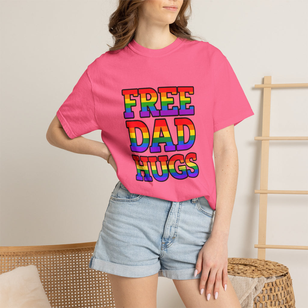 Free Dad Hugs Rainbow Pride Comfort Colors T-Shirt