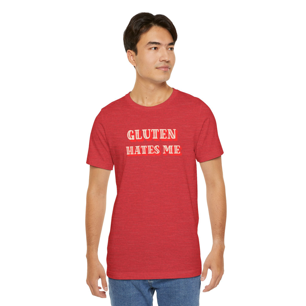 Gluten Hates Me Tee — Funny Celiac/Gluten-Free Shirt