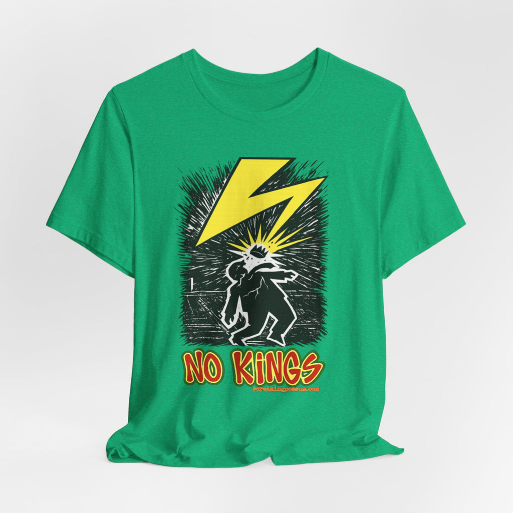 No Kings Lightning Bolt Bella + Canvas T-Shirt