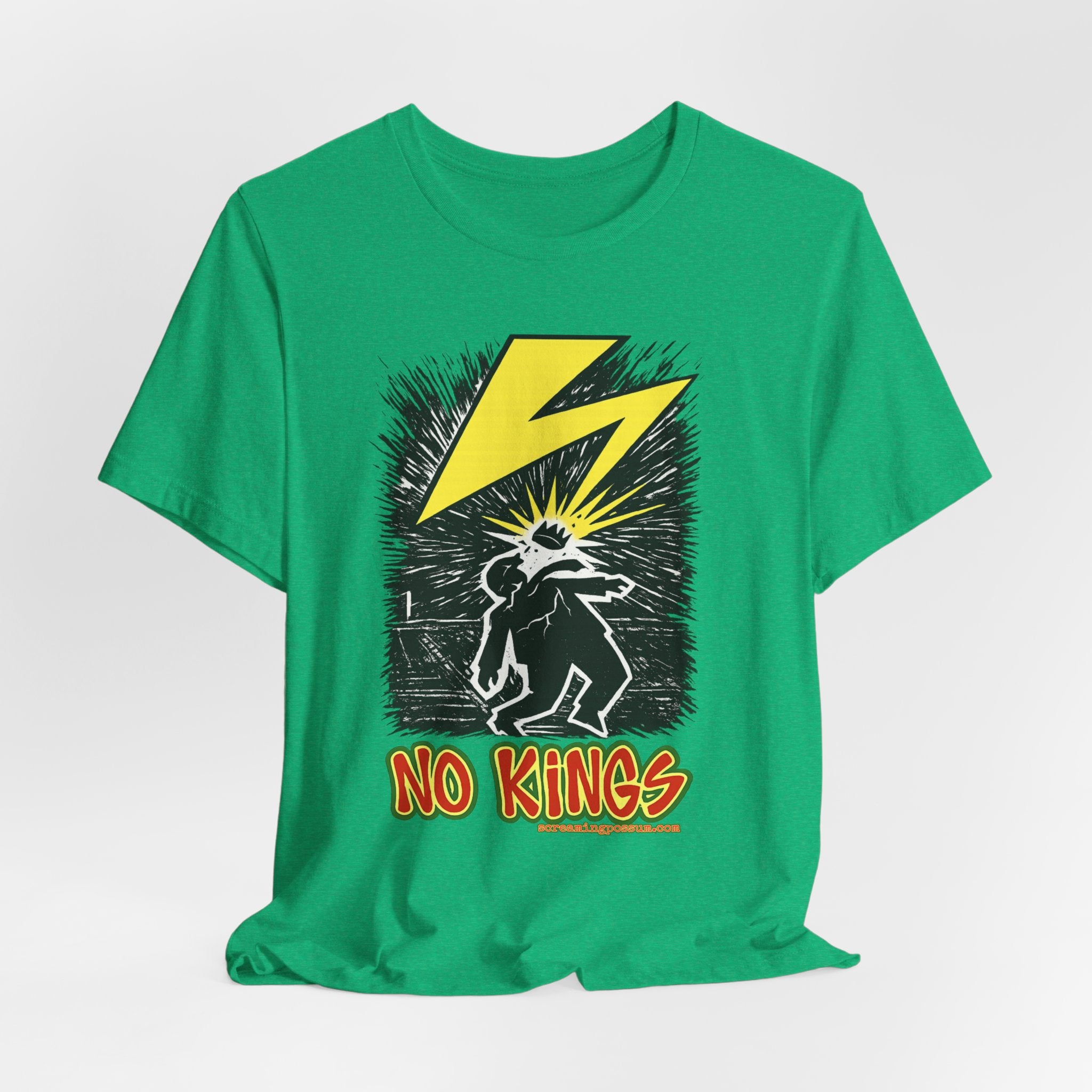 No Kings Lightning Bolt Bella + Canvas T-Shirt
