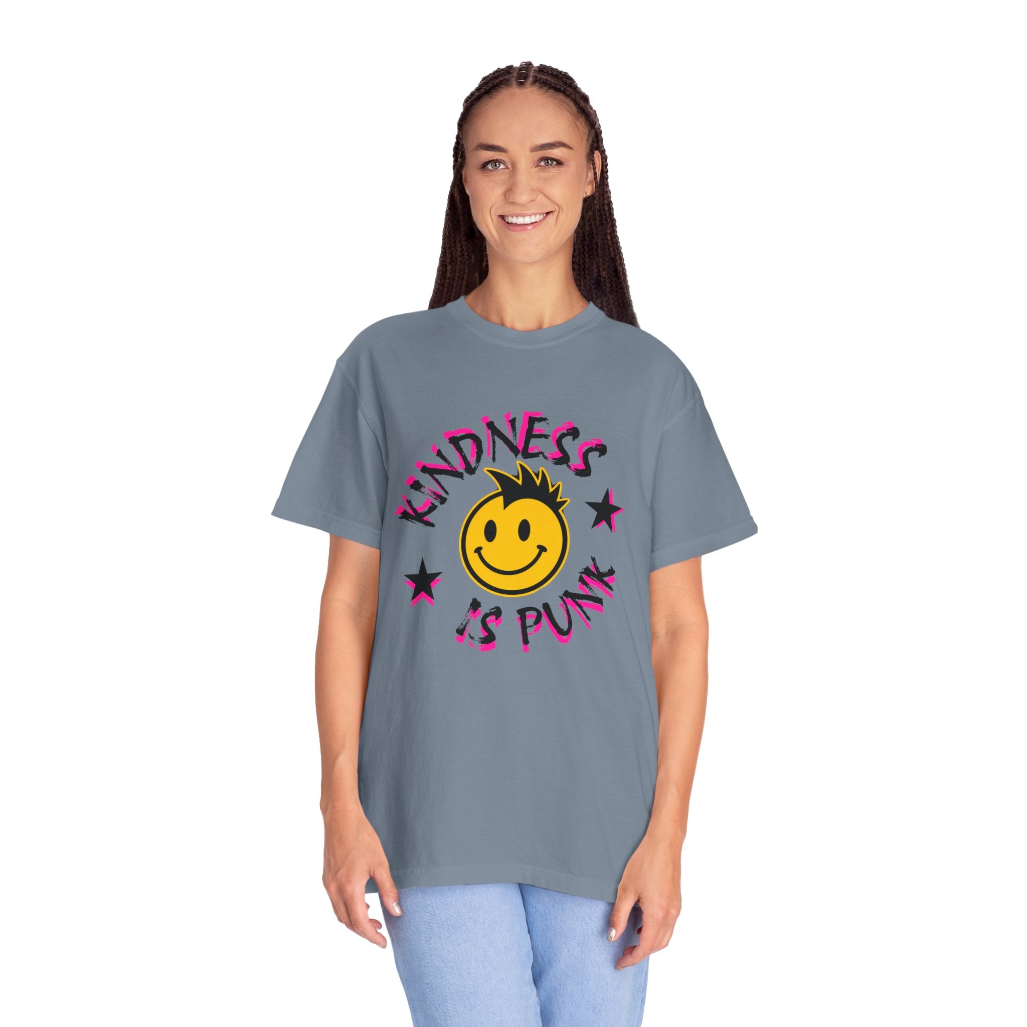 Kindness Is Punk Smiley Comfort Colors T-Shirt