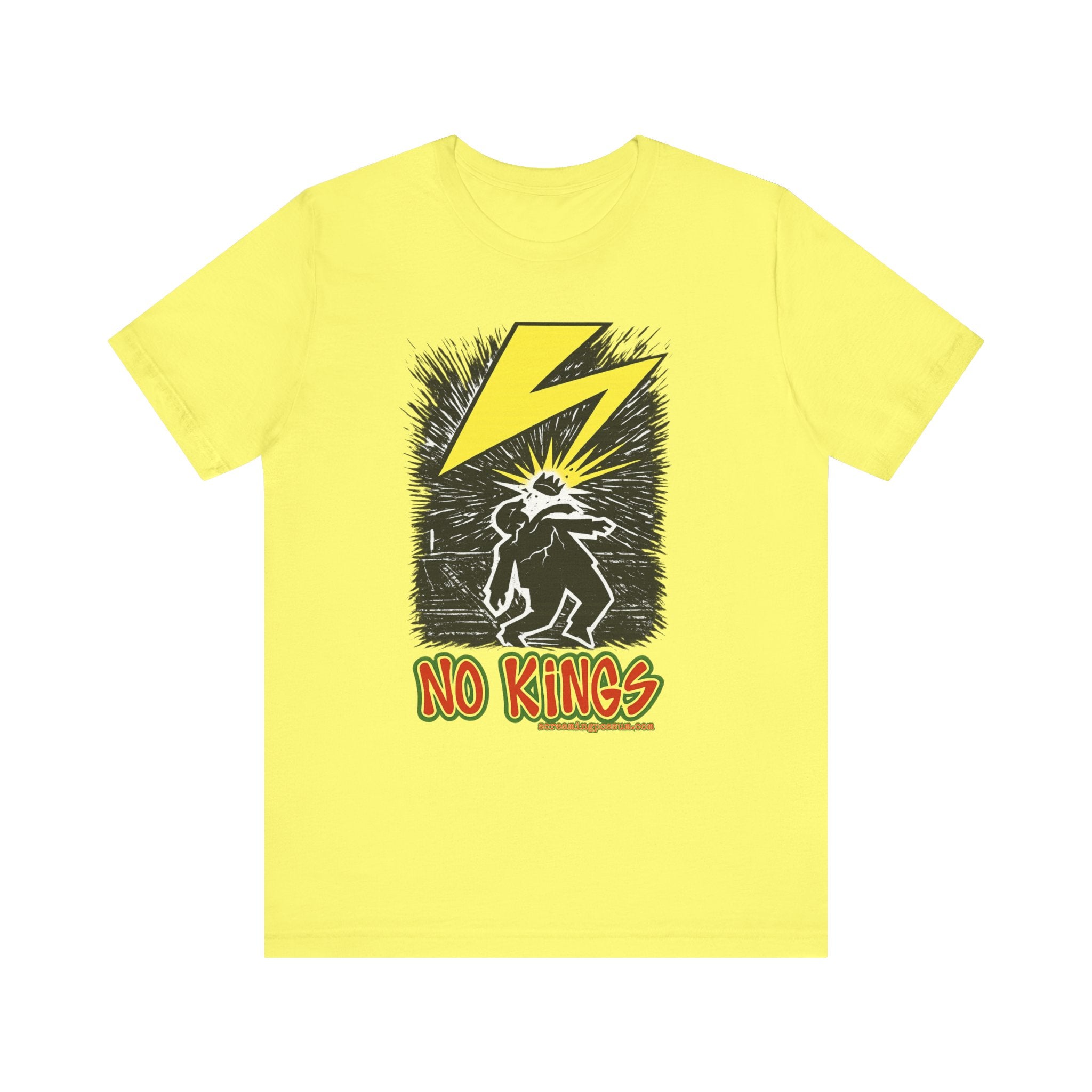 No Kings Lightning Bolt Bella + Canvas T-Shirt