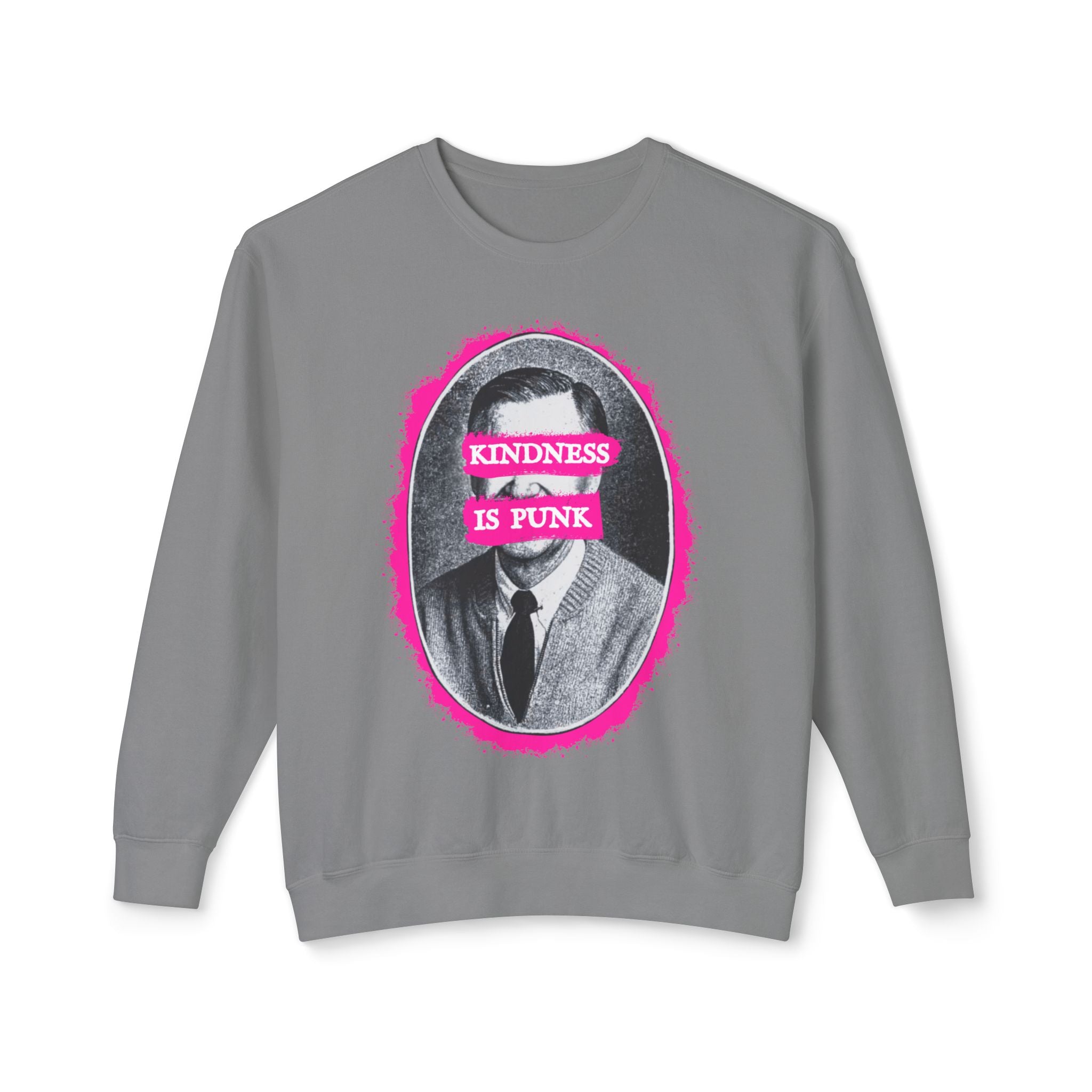 Mr Roger's "Kindness Is Punk" Comfort Colors Crewneck Sweatshirt — Lightweight