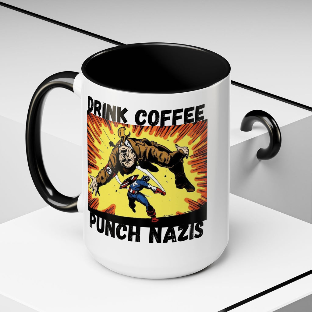 Drink Coffee Punch Nazis Coffee Mug