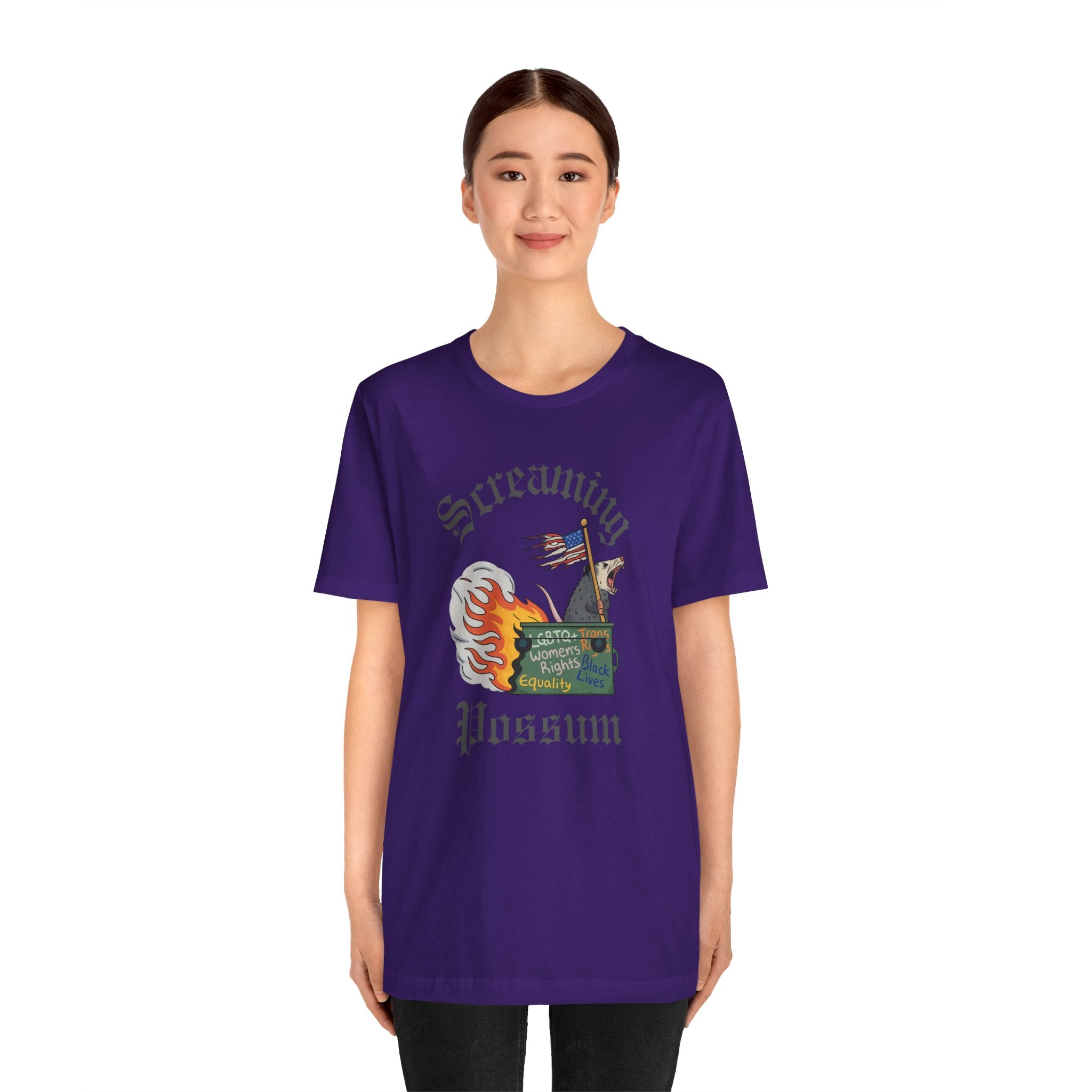 DEI Ride or Die - Screaming Possum Dumpster Fire Ride T-Shirt