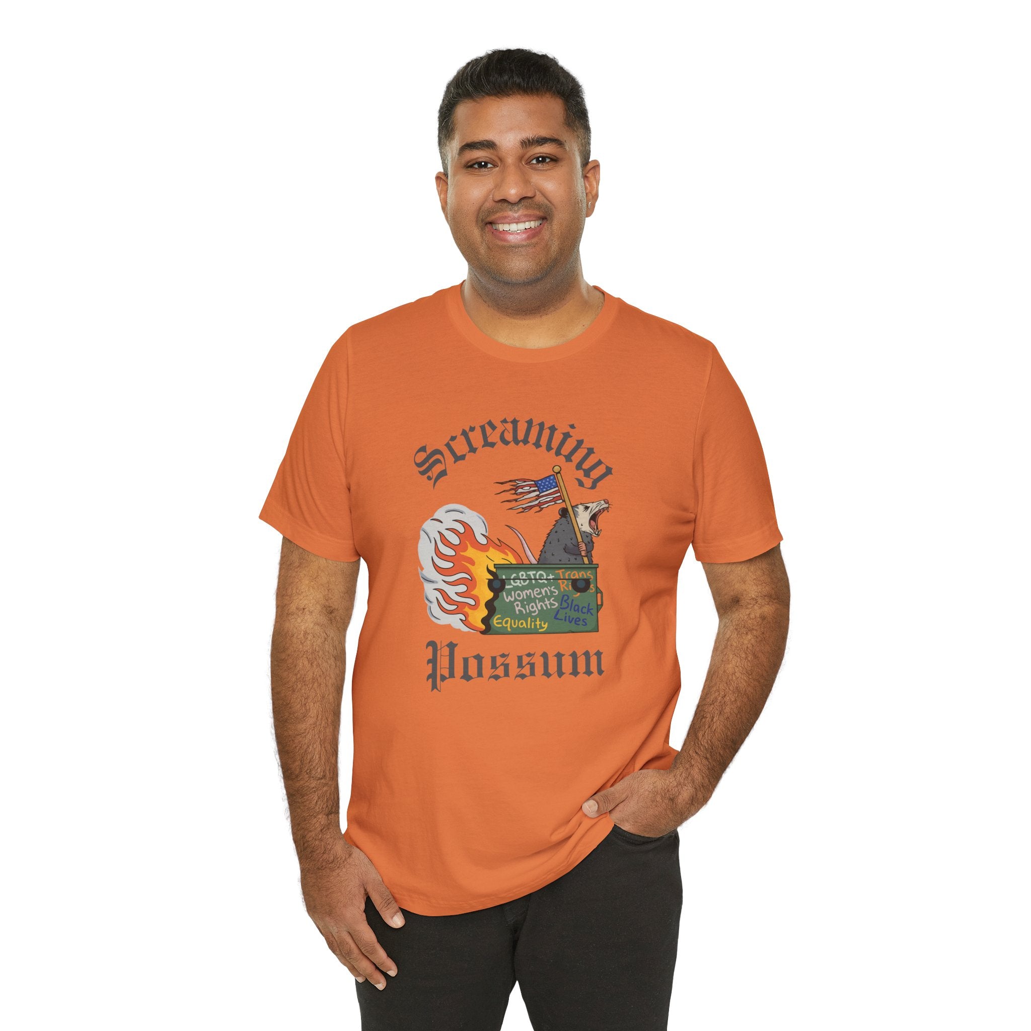 DEI Ride or Die - Screaming Possum Dumpster Fire Ride T-Shirt
